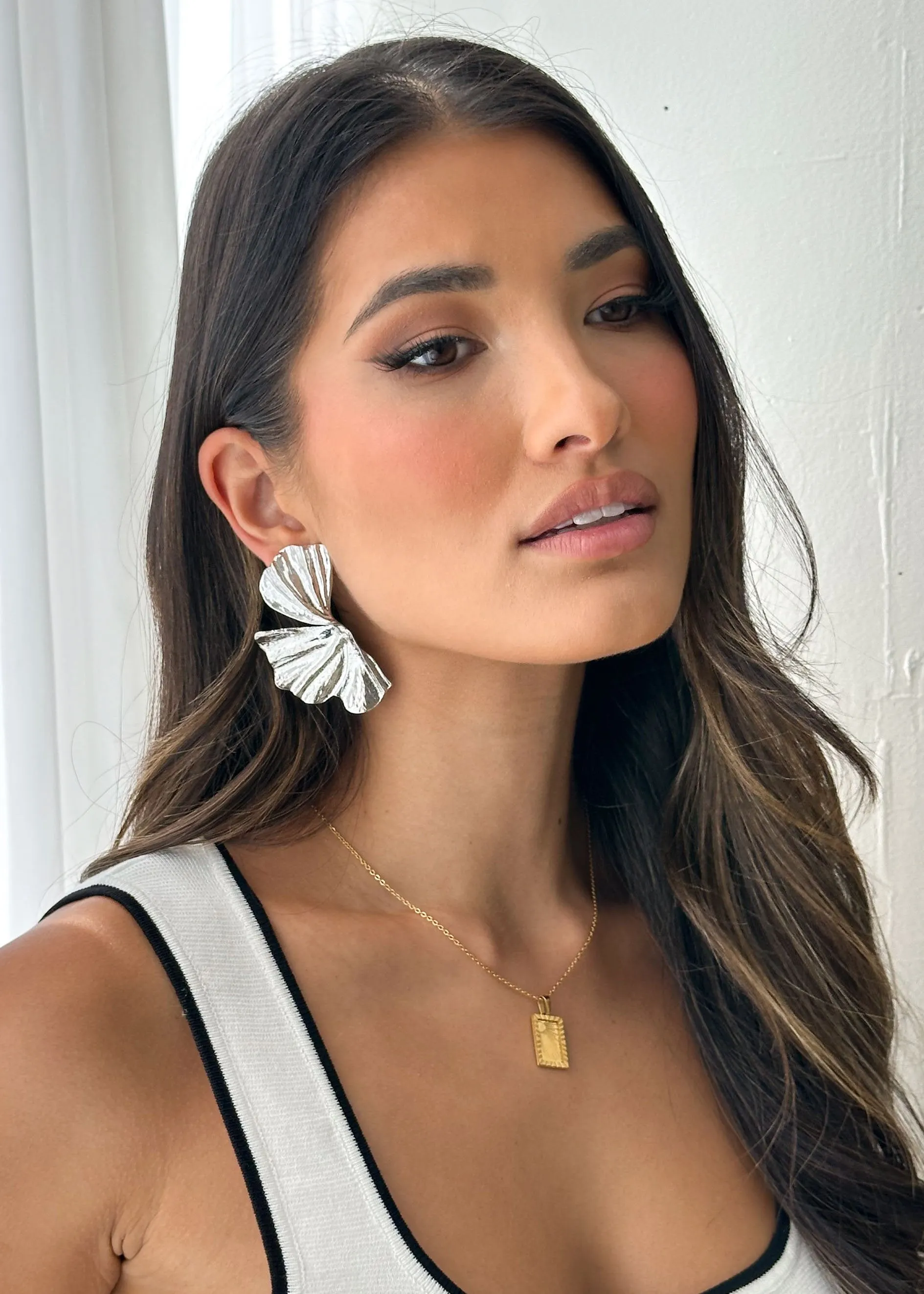 Pelto Earrings - Silver sold by Gingham & Heels product image thumbnail 2