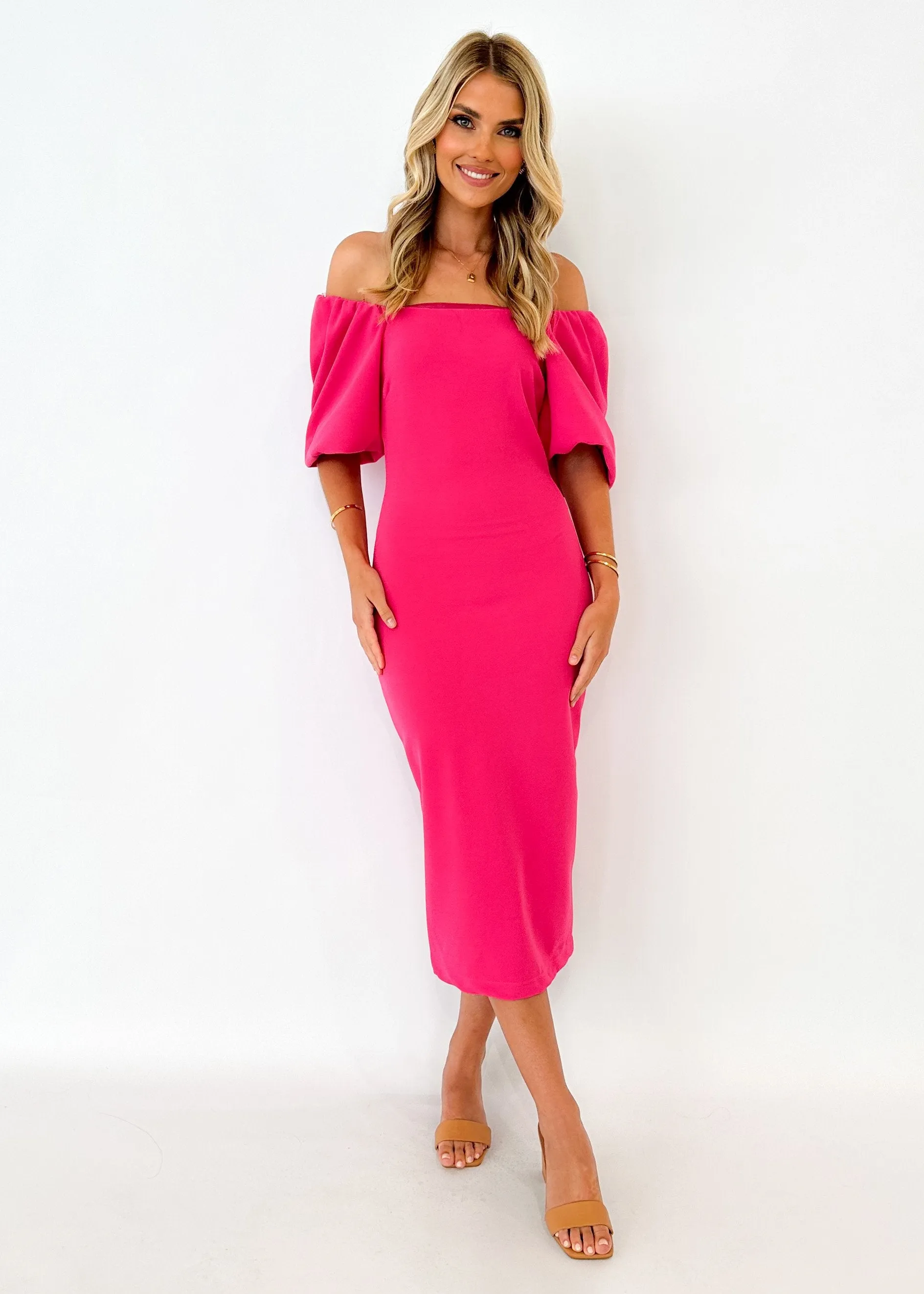 Gemima Midi Dress - Pink sold by Gingham & Heels product image thumbnail 2