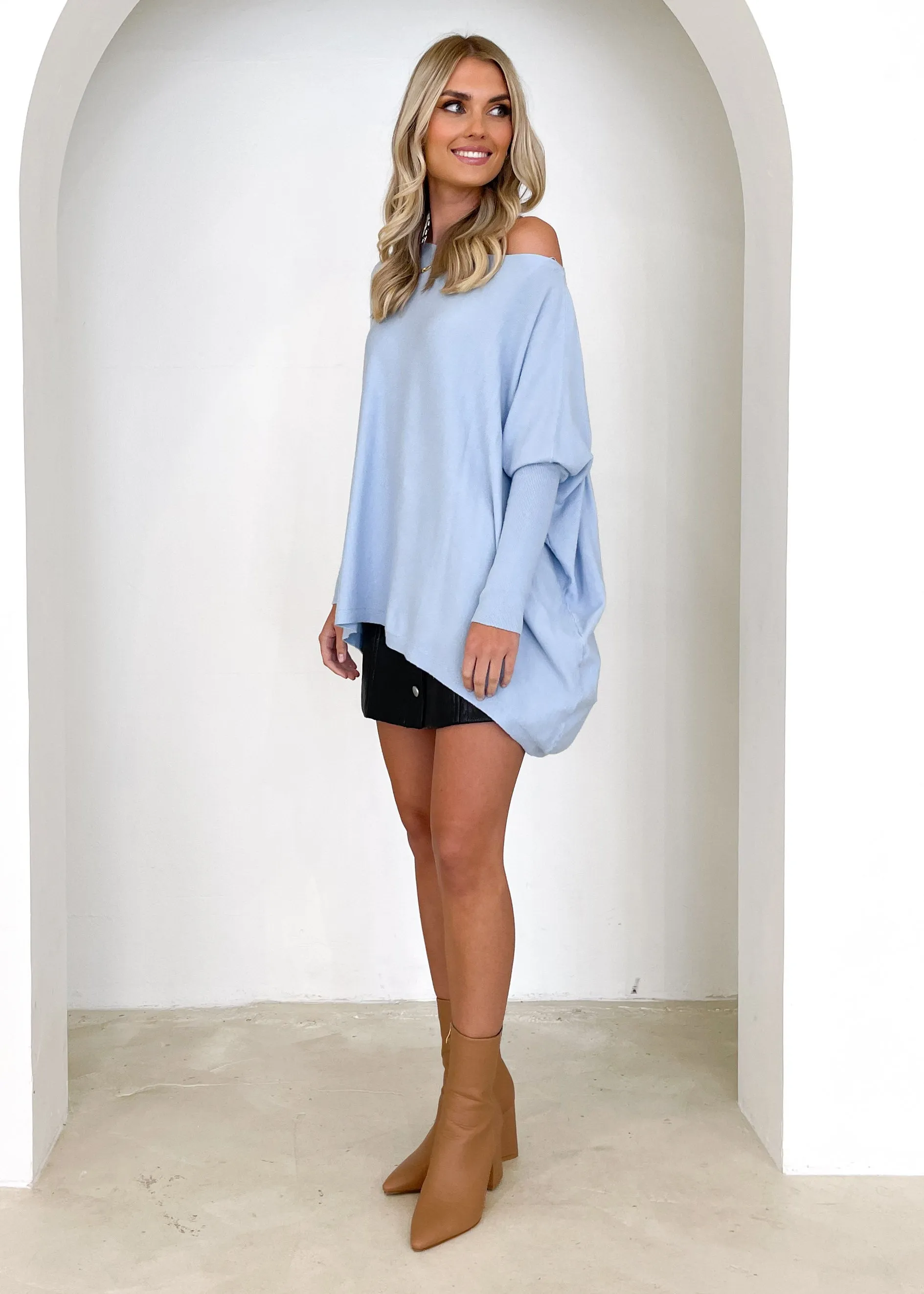 Ryden Knit Top - Powder Blue sold by Gingham & Heels product image thumbnail 4