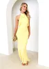 Ezra Halter Maxi Dress - Banana sold by Gingham & Heels