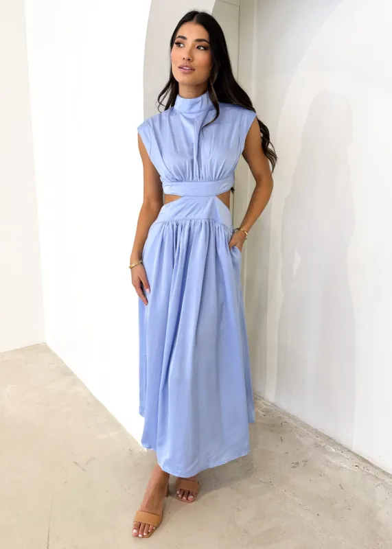 Baeso Midi Dress - Periwinkle sold by Gingham & Heels
