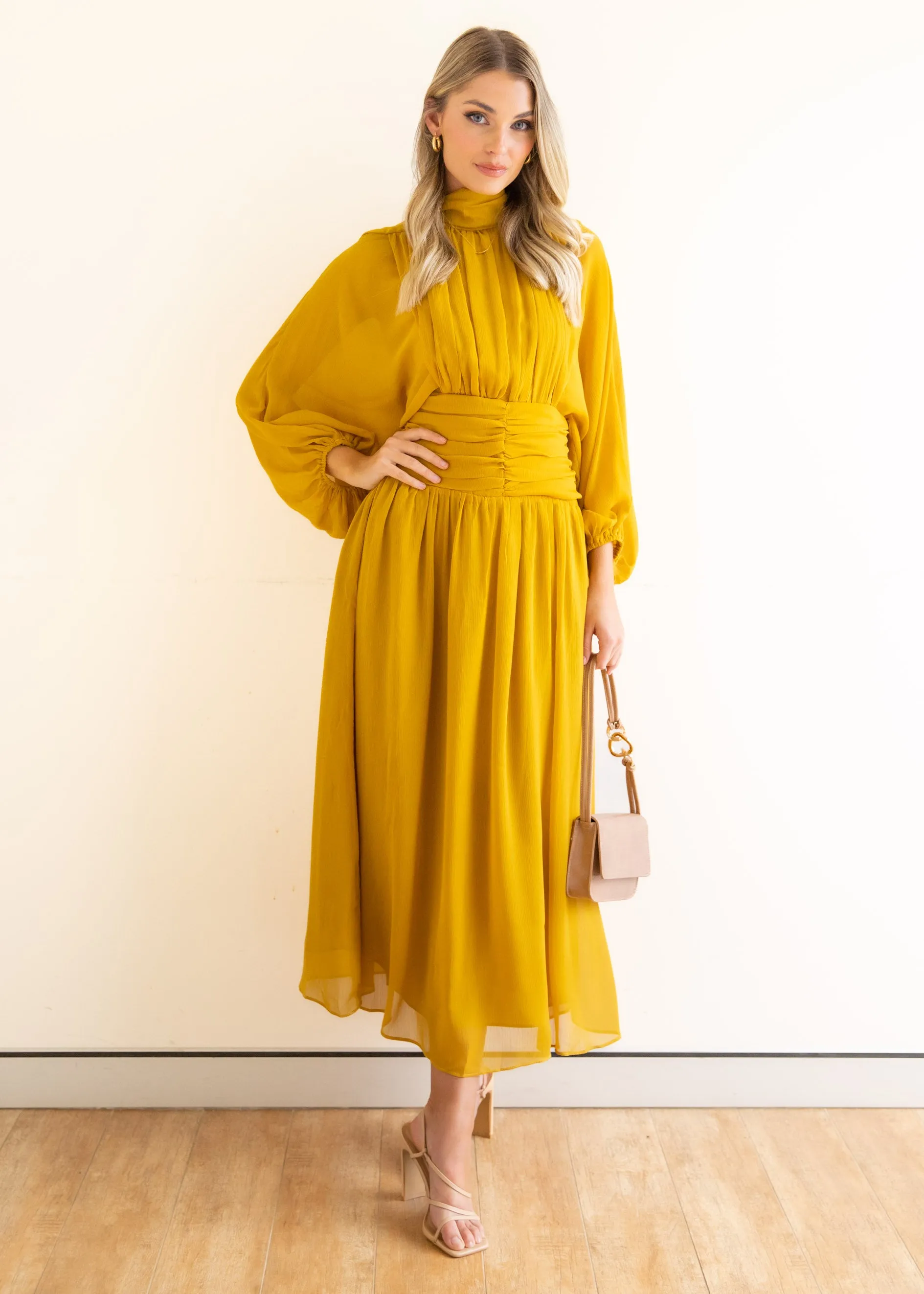 Majah Maxi Dress - Mustard sold by Gingham & Heels product image thumbnail 2