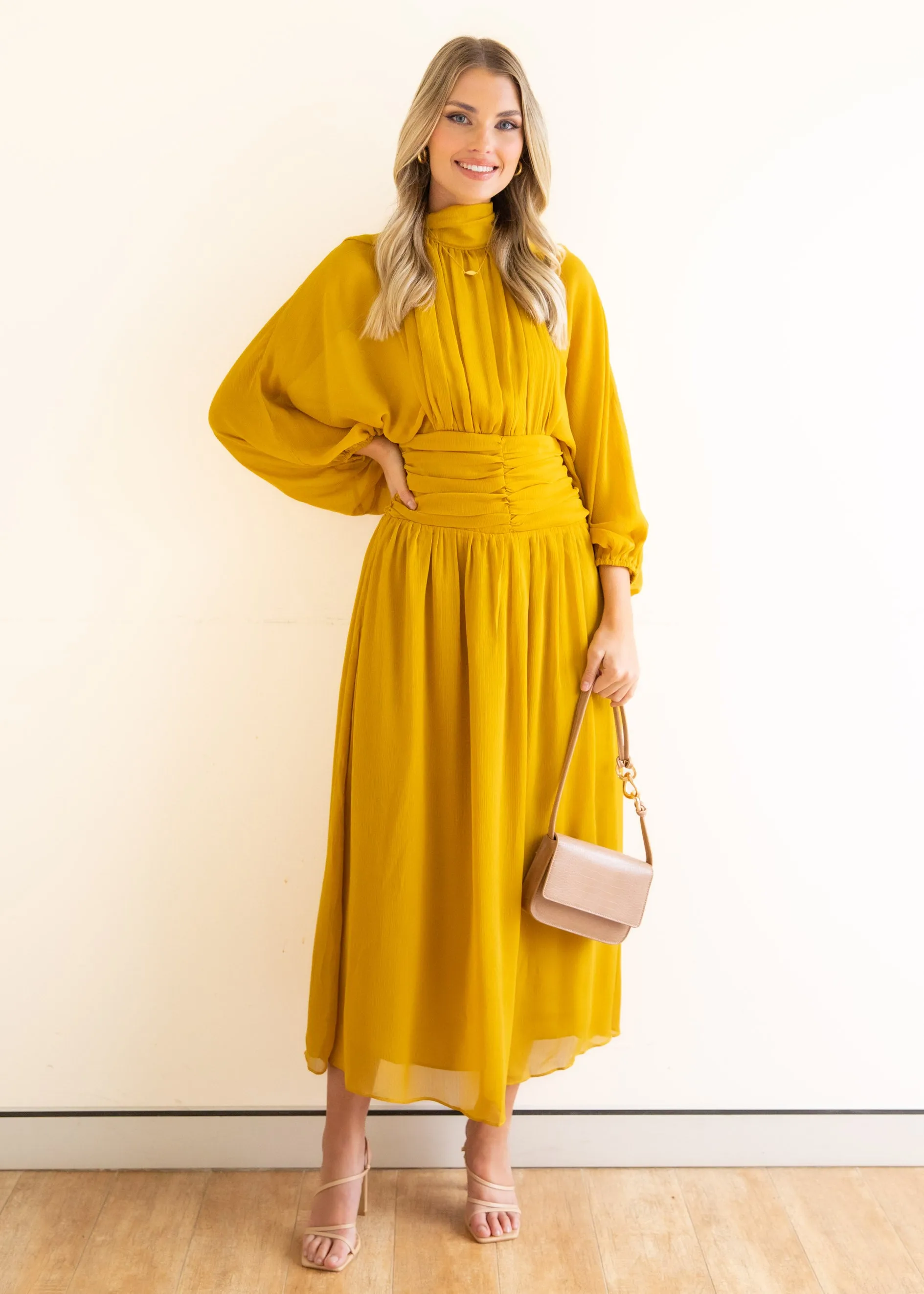 Majah Maxi Dress - Mustard sold by Gingham & Heels product image thumbnail 3