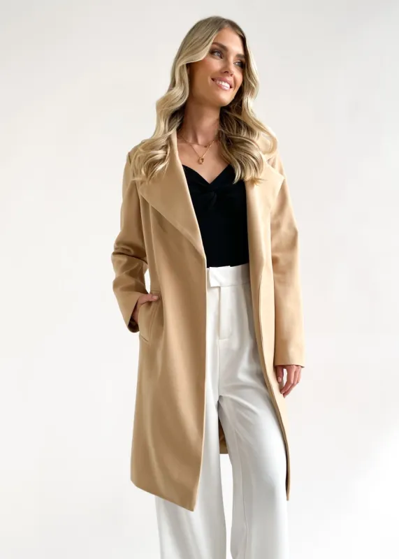 Kellanna Coat - Camel sold by Gingham & Heels