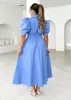 Ariana Midi Dress - Cornflower Blue sold by Gingham & Heels