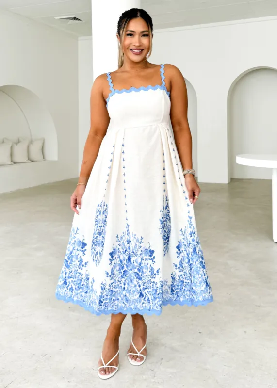 Brentwood Maxi Dress - Blue Vine sold by Gingham & Heels