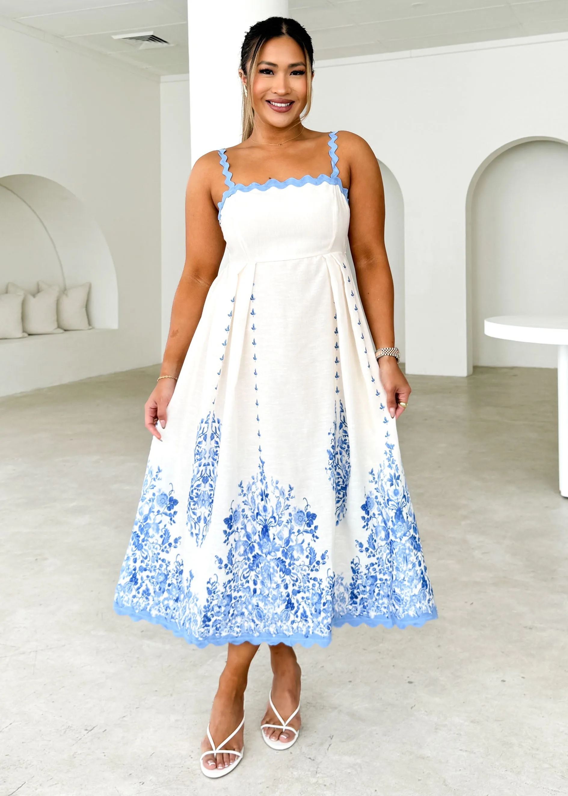 Brentwood Maxi Dress - Blue Vine sold by Gingham & Heels