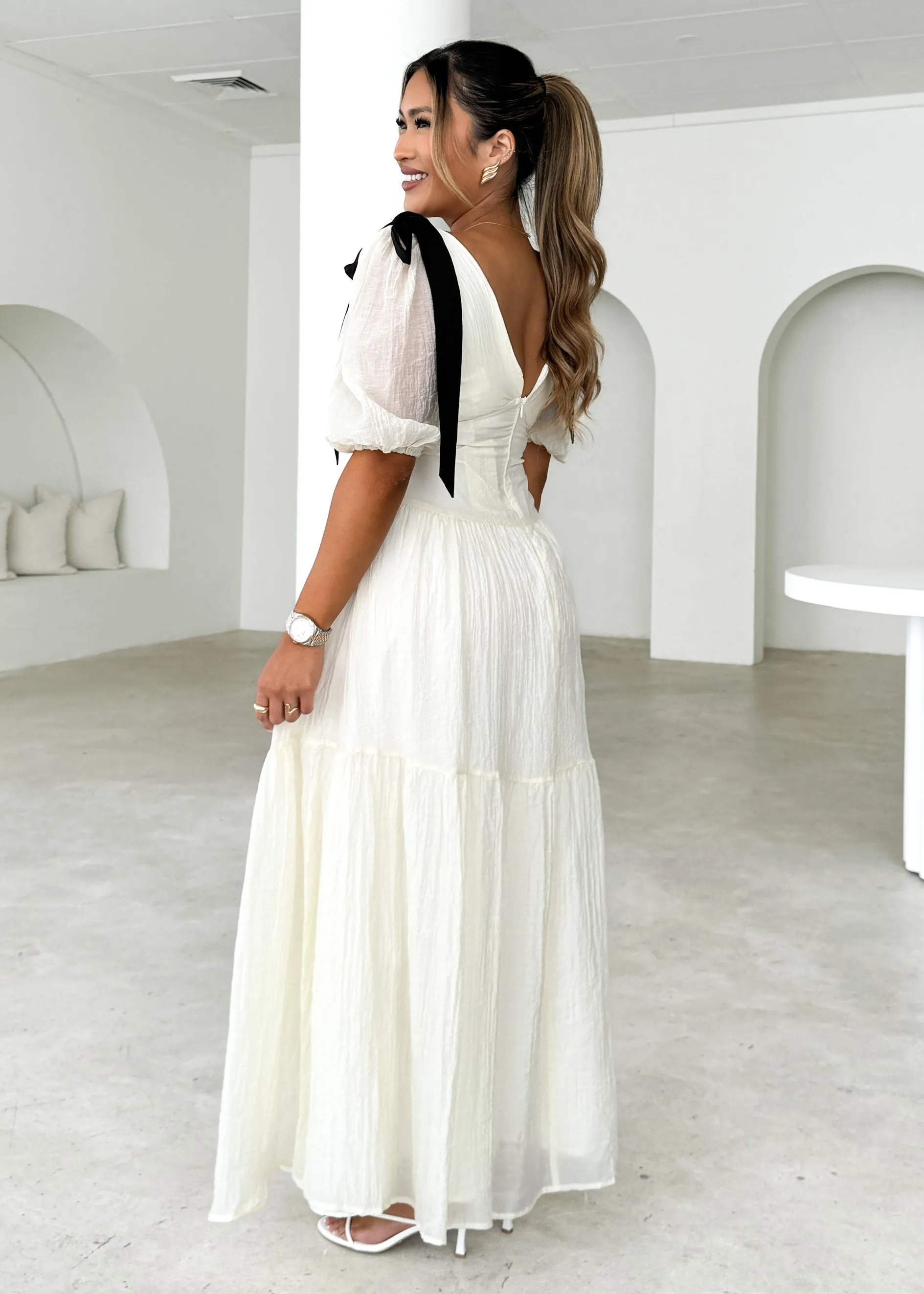 Alias Maxi Dress - Cream sold by Gingham & Heels product image thumbnail 2