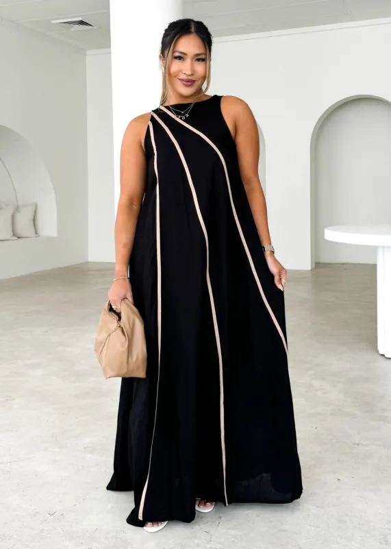 Eclairi Maxi Dress - Black sold by Gingham & Heels