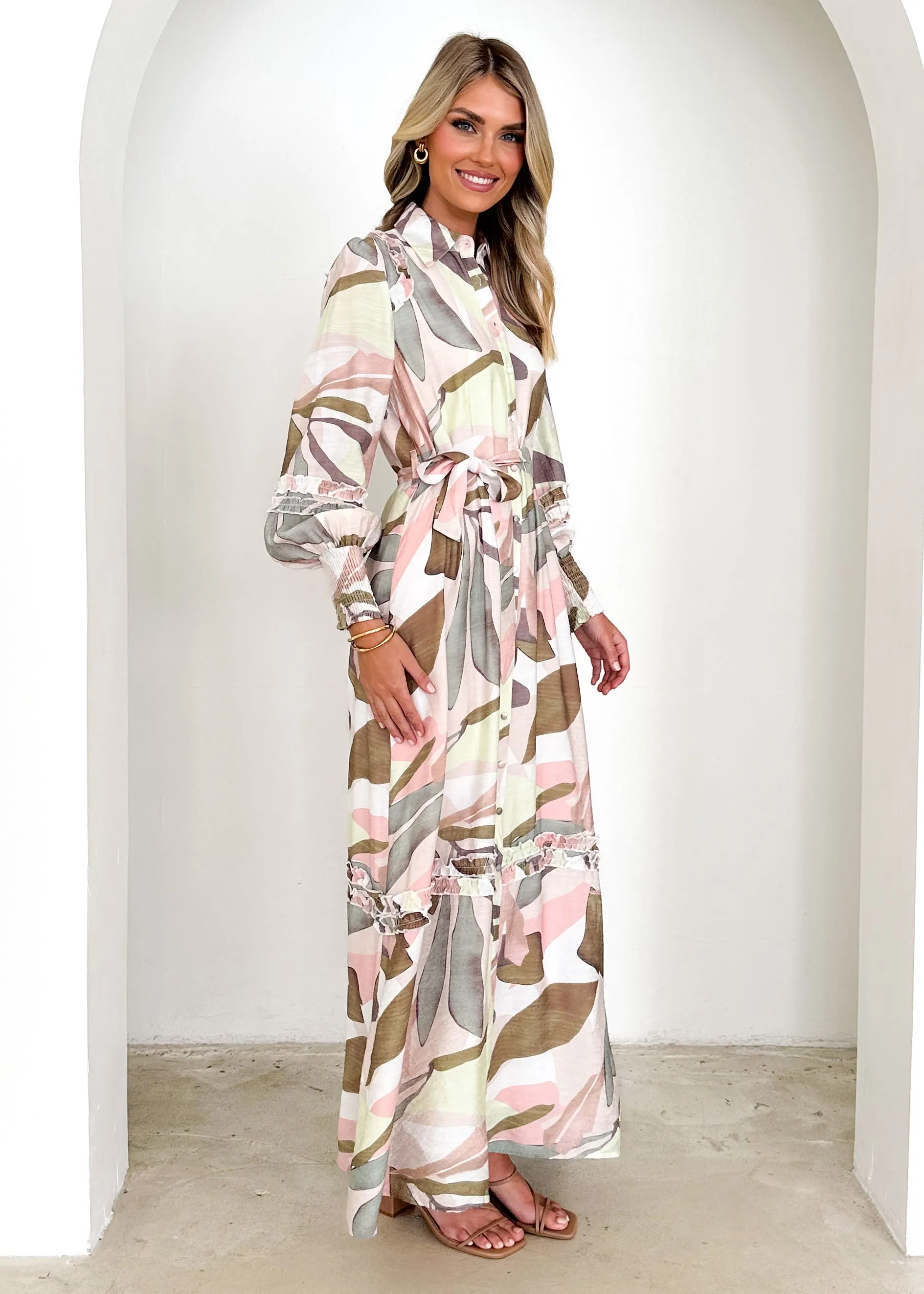 Gabriella Maxi Dress - Eucalyptus sold by Gingham & Heels product image thumbnail 4