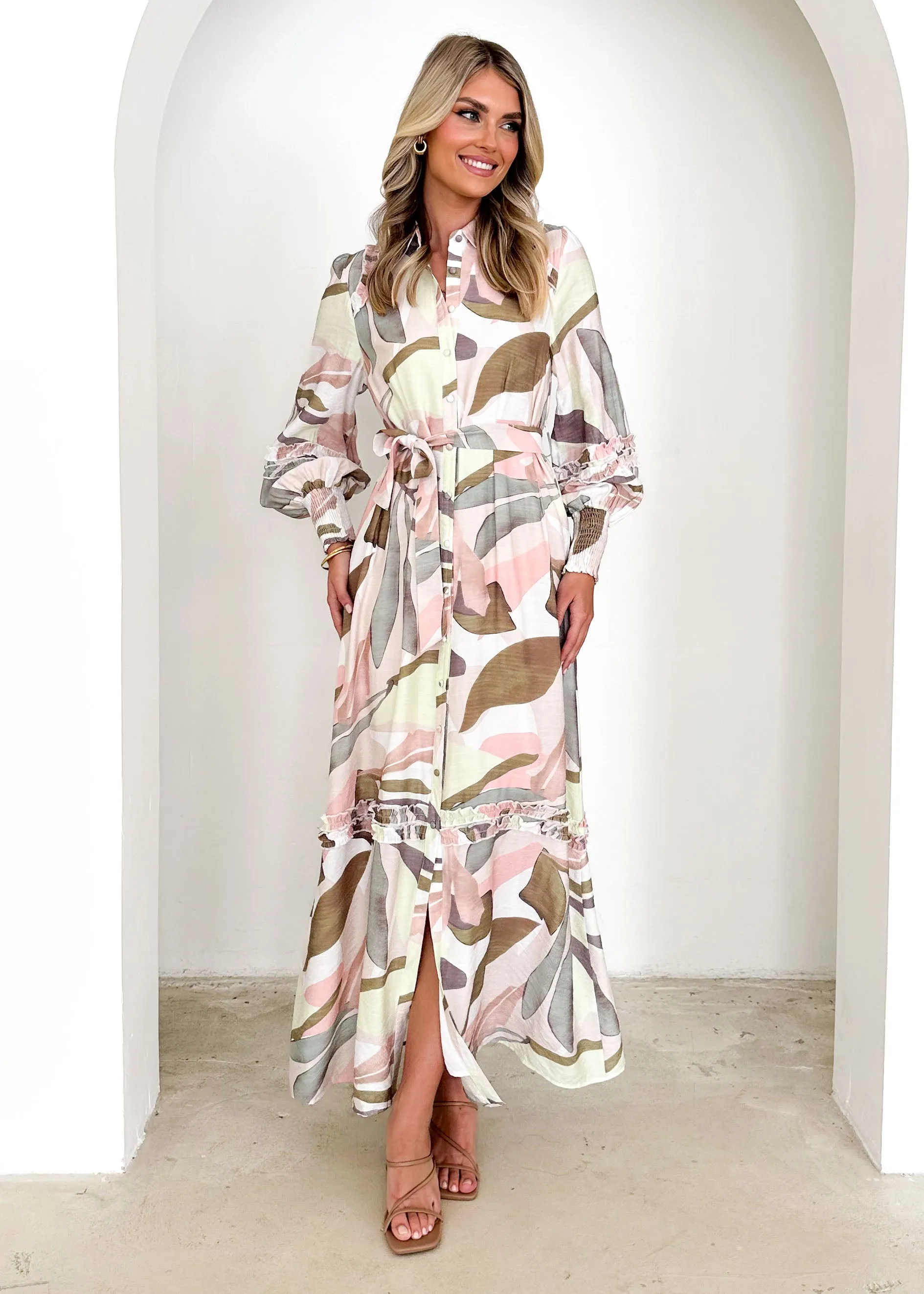 Gabriella Maxi Dress - Eucalyptus sold by Gingham & Heels product image thumbnail 2