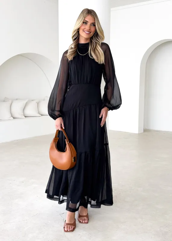 Jasperine Maxi Dress - Black sold by Gingham & Heels
