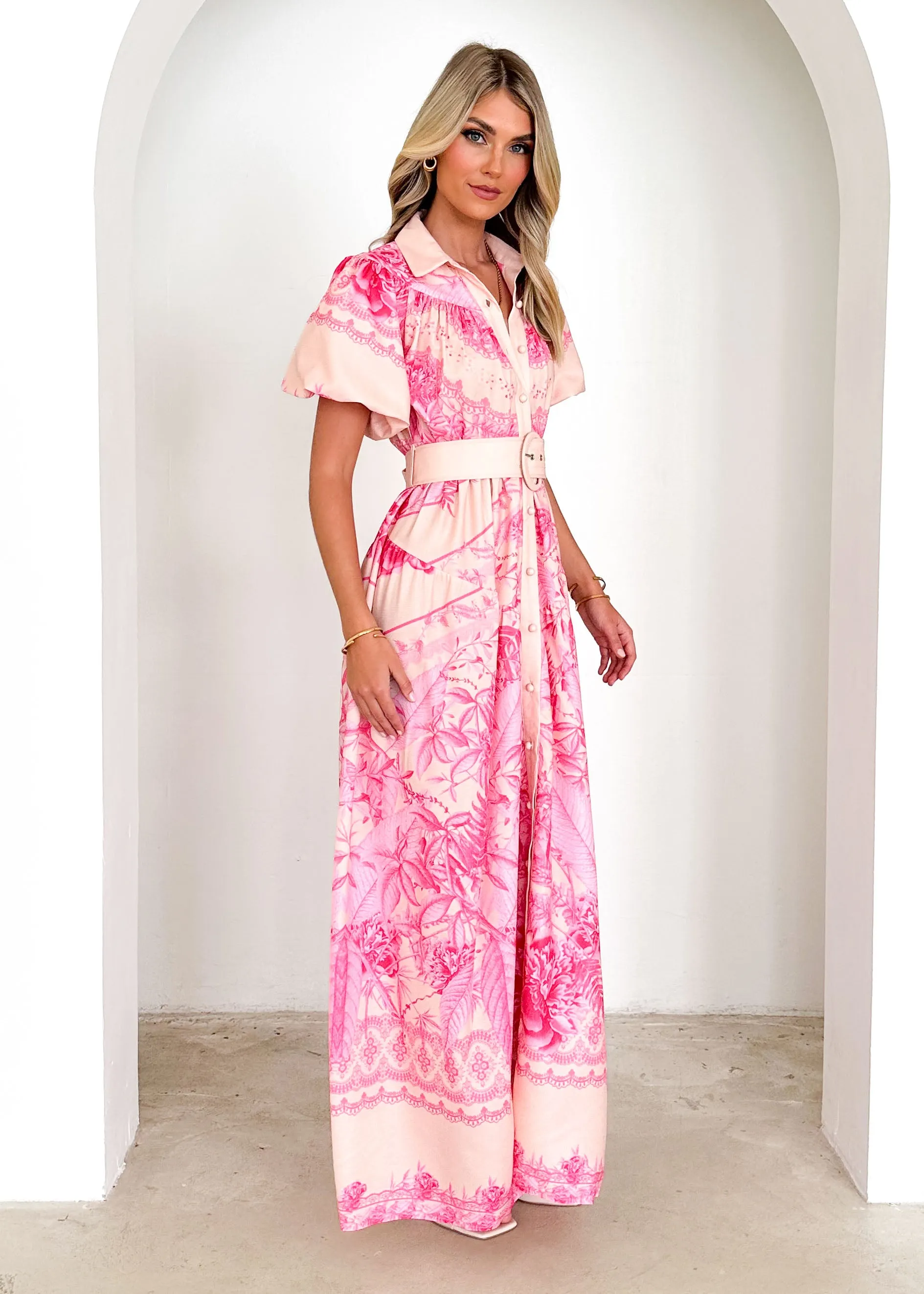 Anouk Maxi Dress - Madeline Pink sold by Gingham & Heels product image thumbnail 5