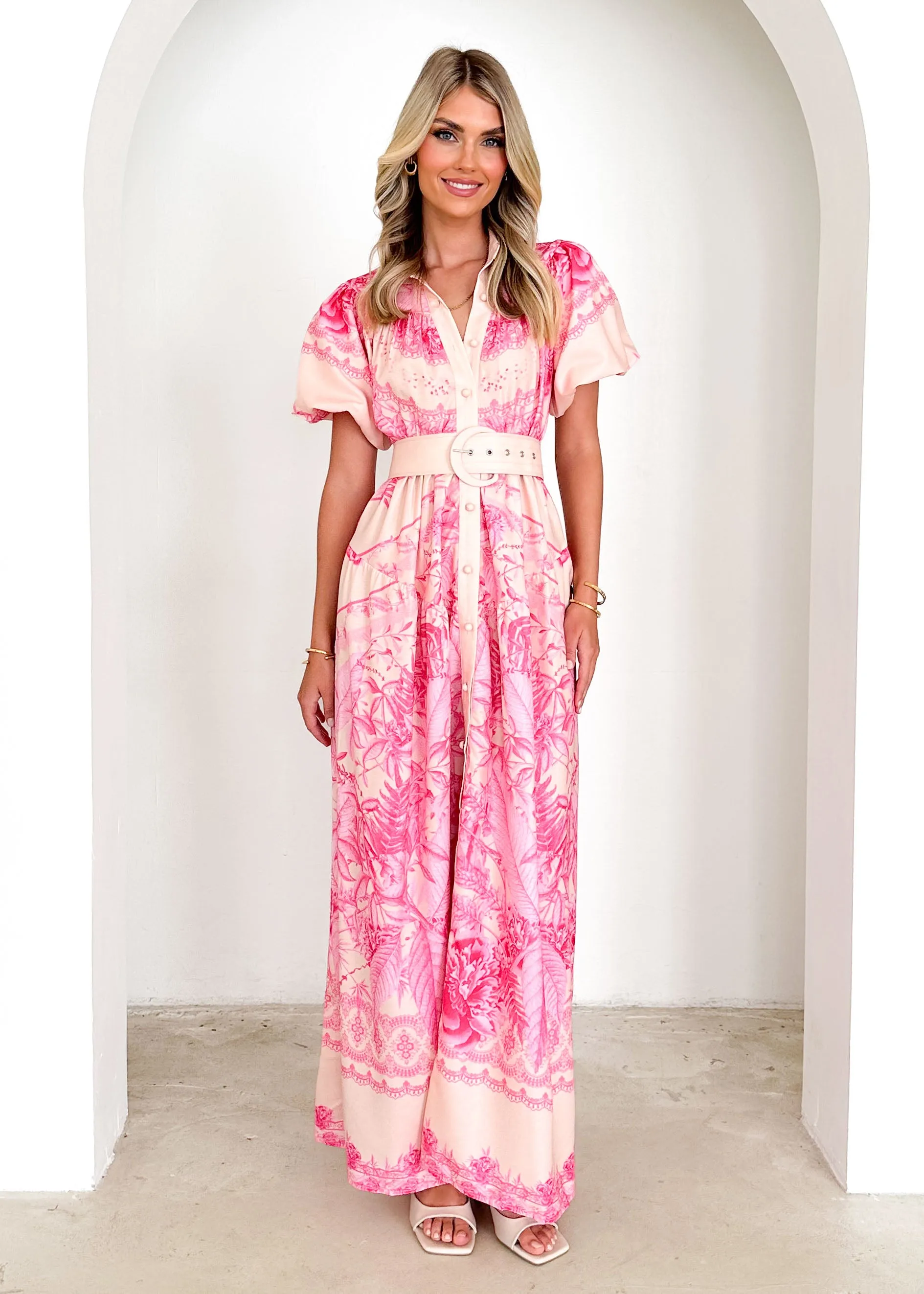 Anouk Maxi Dress - Madeline Pink sold by Gingham & Heels product image thumbnail 4
