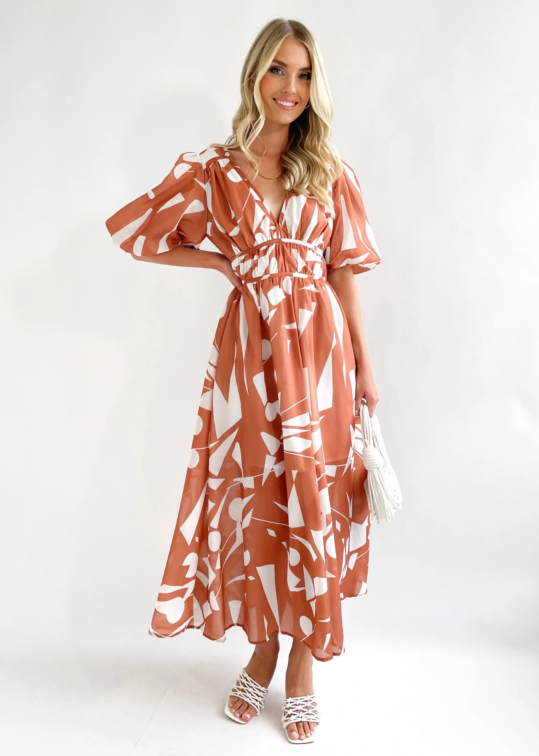 Zanette Midi Dress - Tuscan Geo sold by Gingham & Heels product image thumbnail 5