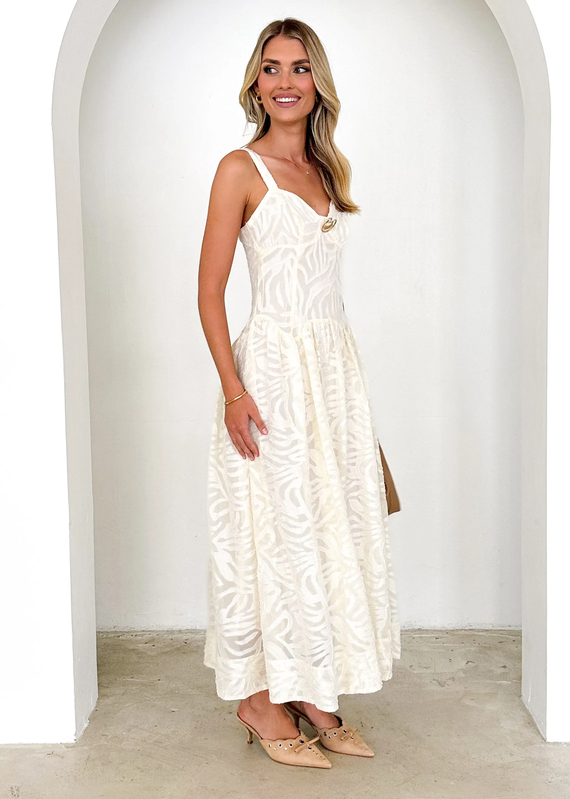 Marilyn Maxi Dress - Cream Lace sold by Gingham & Heels product image thumbnail 5