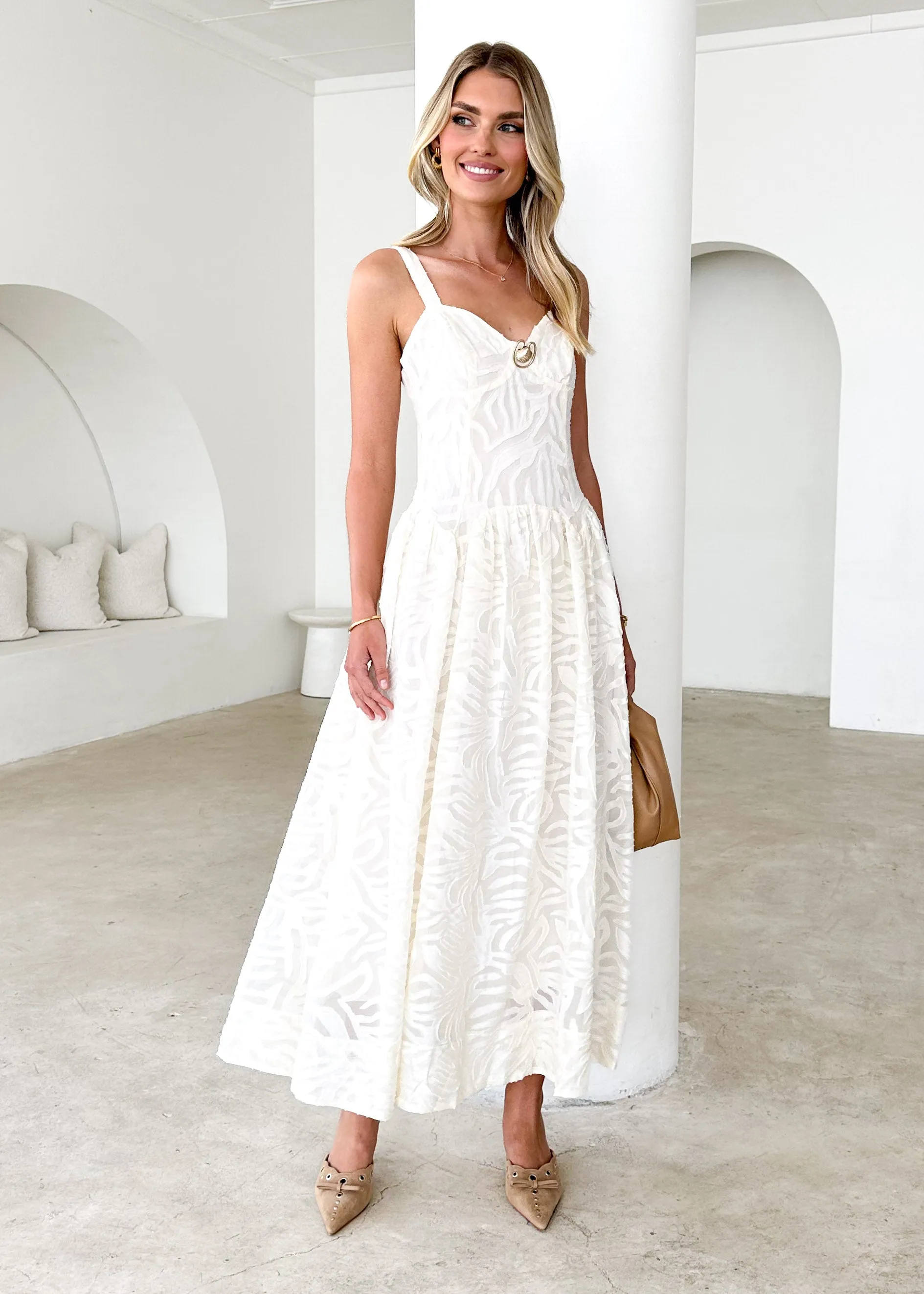Marilyn Maxi Dress - Cream Lace sold by Gingham & Heels product image thumbnail 3