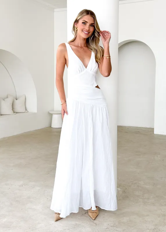Koira Maxi Dress - Off White sold by Gingham & Heels