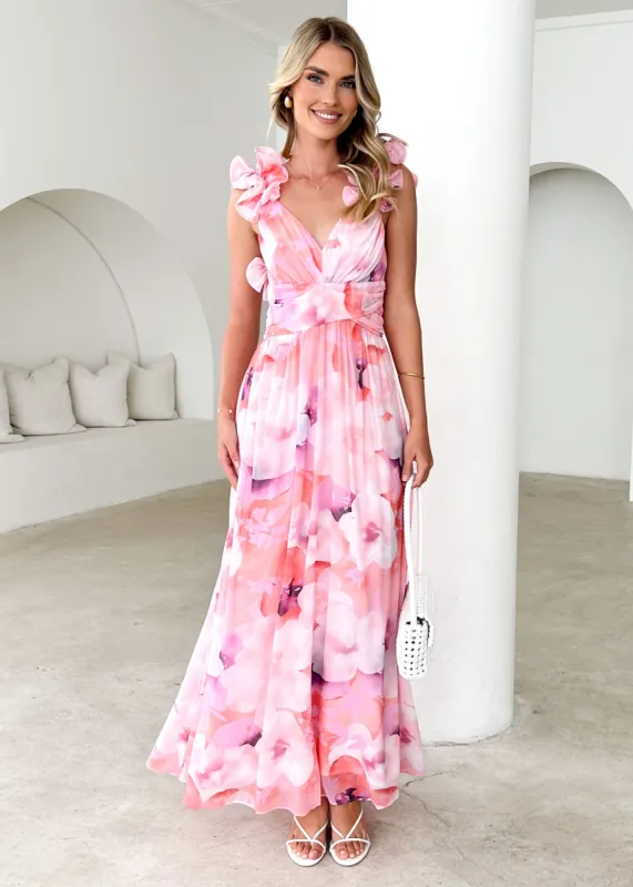 Odessa Maxi Dress - Peach Spritz sold by Gingham & Heels