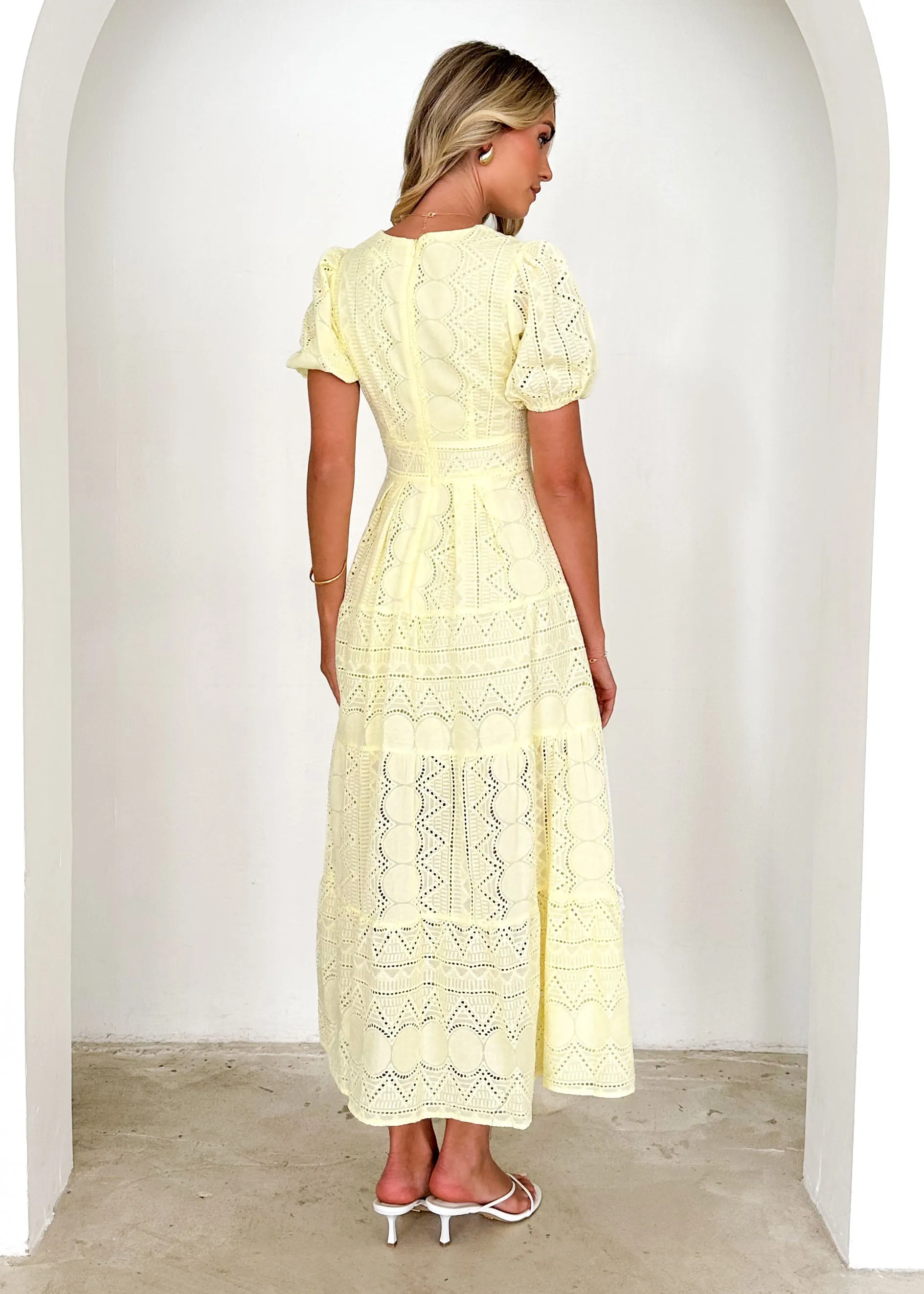 Vadella Maxi Dress - Lemon sold by Gingham & Heels product image thumbnail 5
