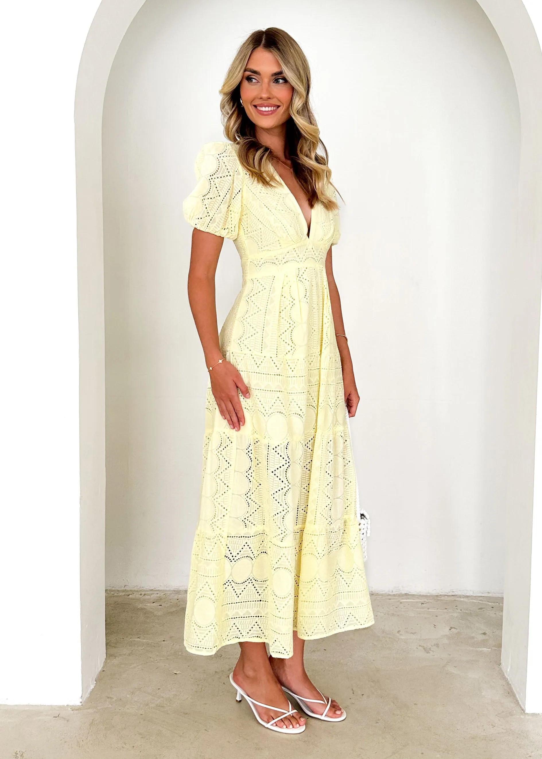 Vadella Maxi Dress - Lemon sold by Gingham & Heels product image thumbnail 4