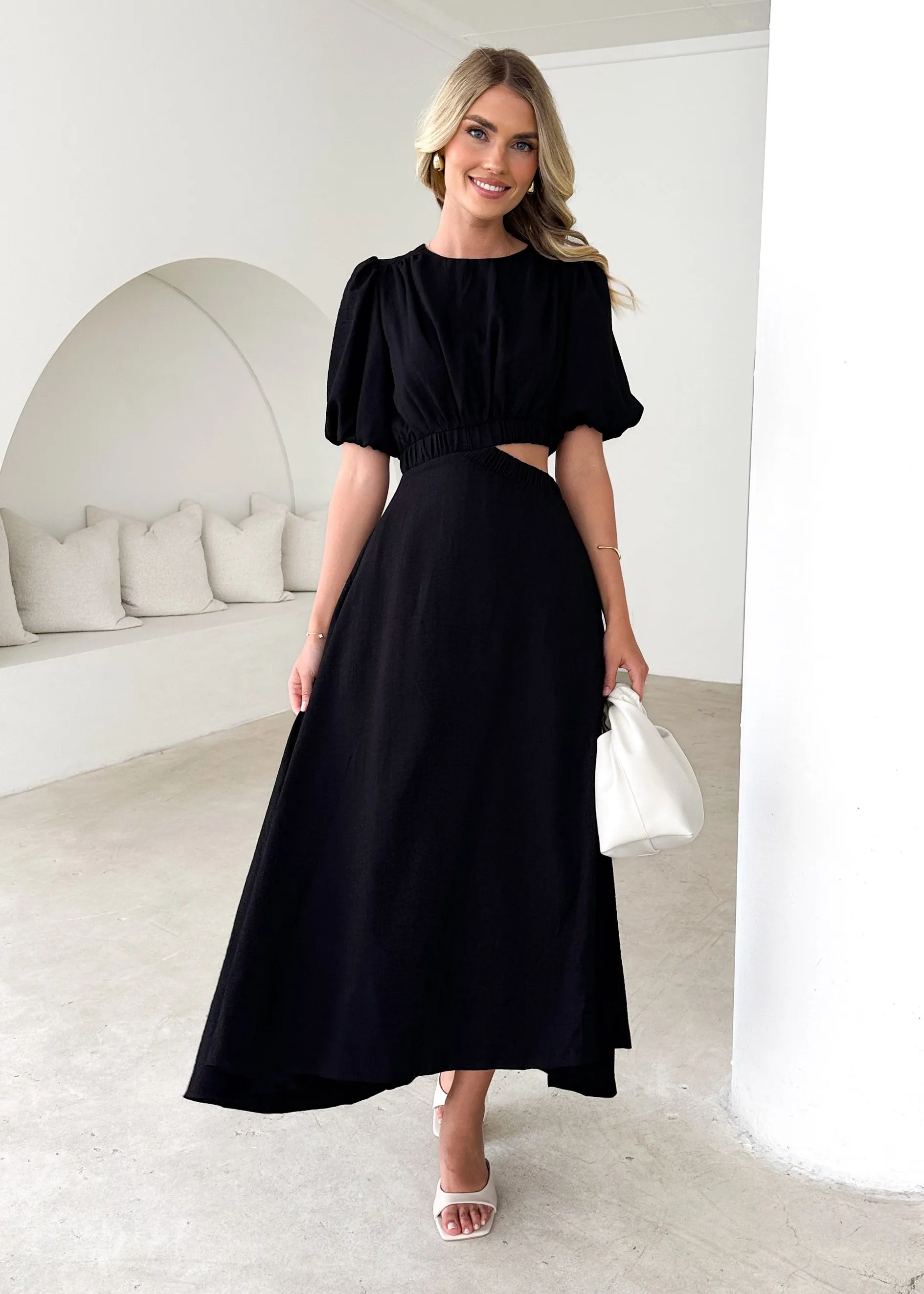 Macy Maxi Dress - Black sold by Gingham & Heels