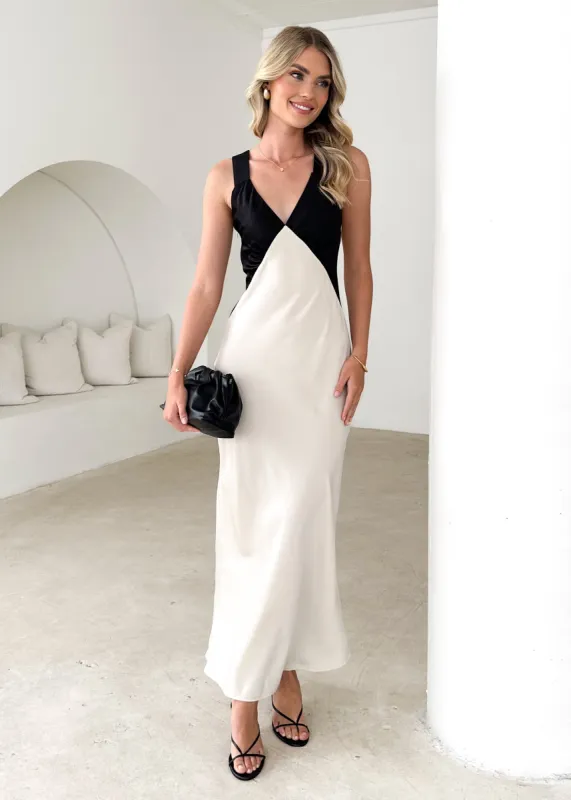 Taleena Maxi Dress - Champagne sold by Gingham & Heels