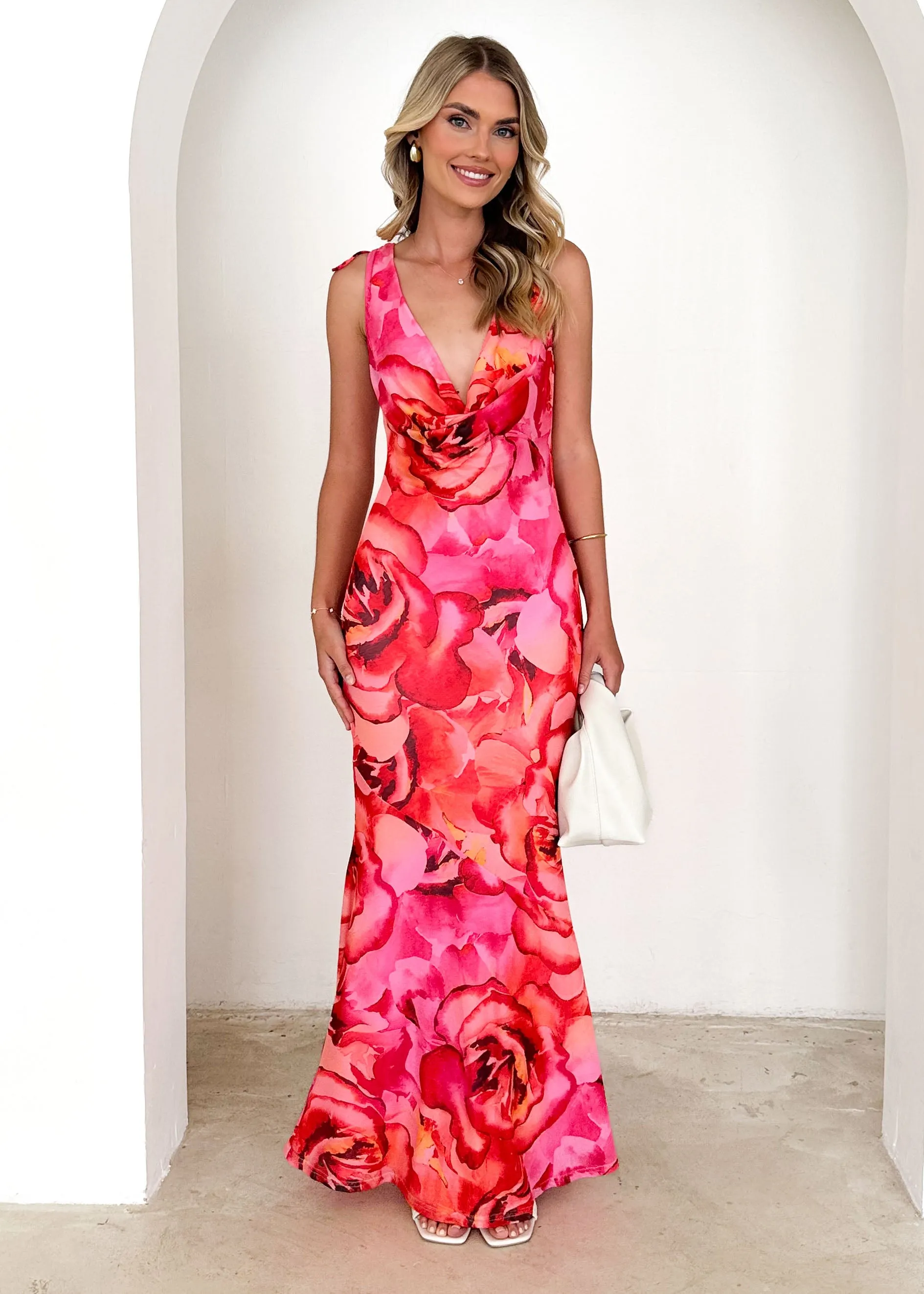 Jadyn Maxi Dress - Red Flowers sold by Gingham & Heels product image thumbnail 3