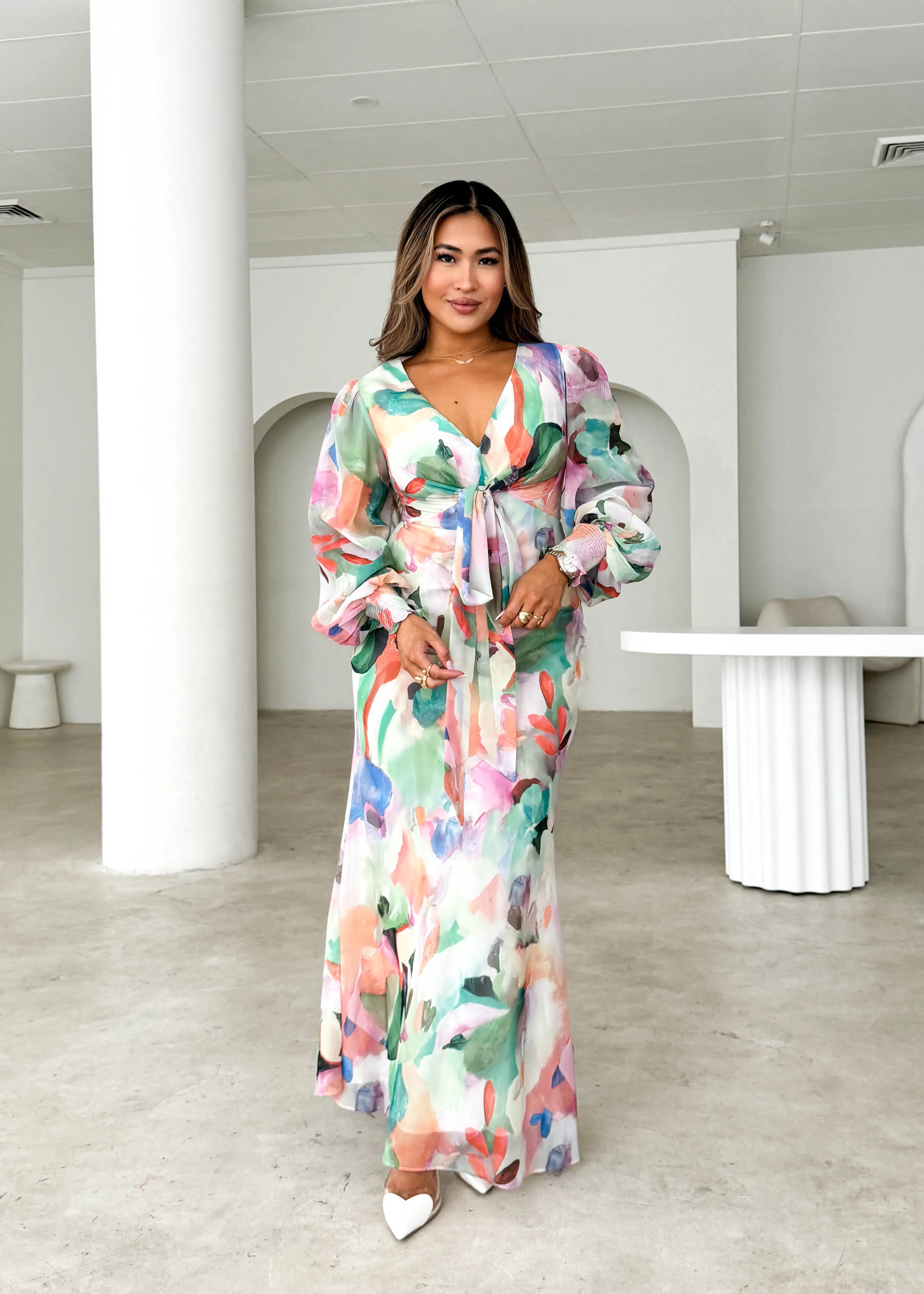 Camellia Midi Dress - Mint Garden sold by Gingham & Heels product image thumbnail 4