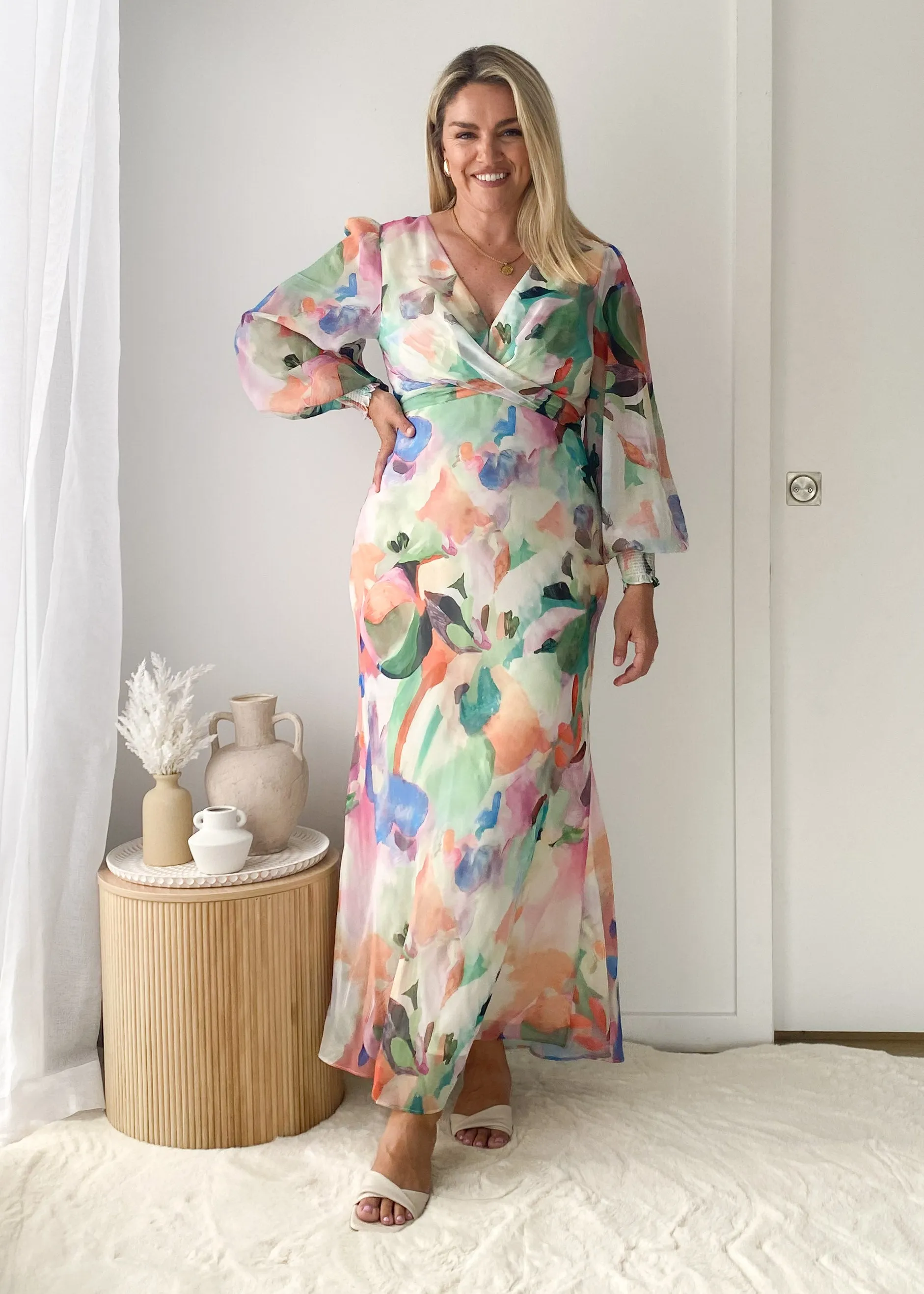 Camellia Midi Dress - Mint Garden sold by Gingham & Heels product image thumbnail 3