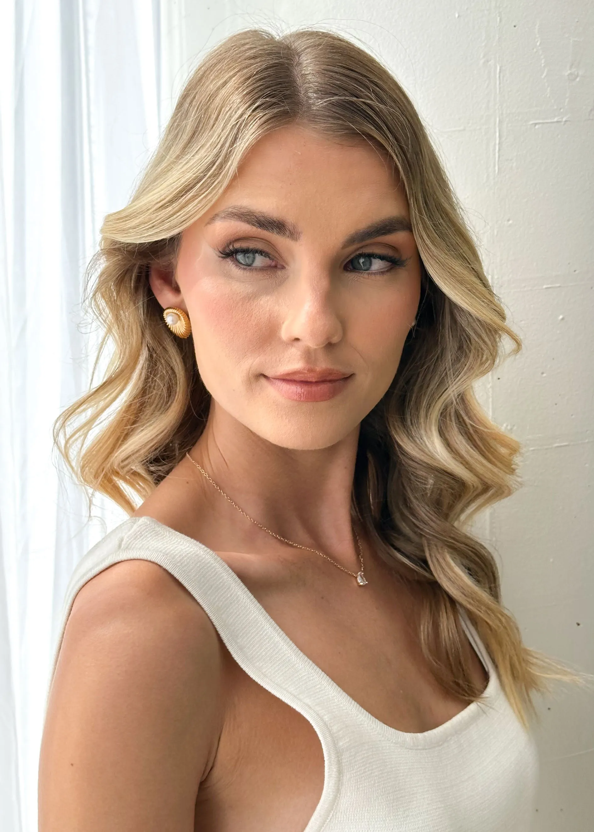 Kailey Pearl Earrings - Gold sold by Gingham & Heels product image thumbnail 5