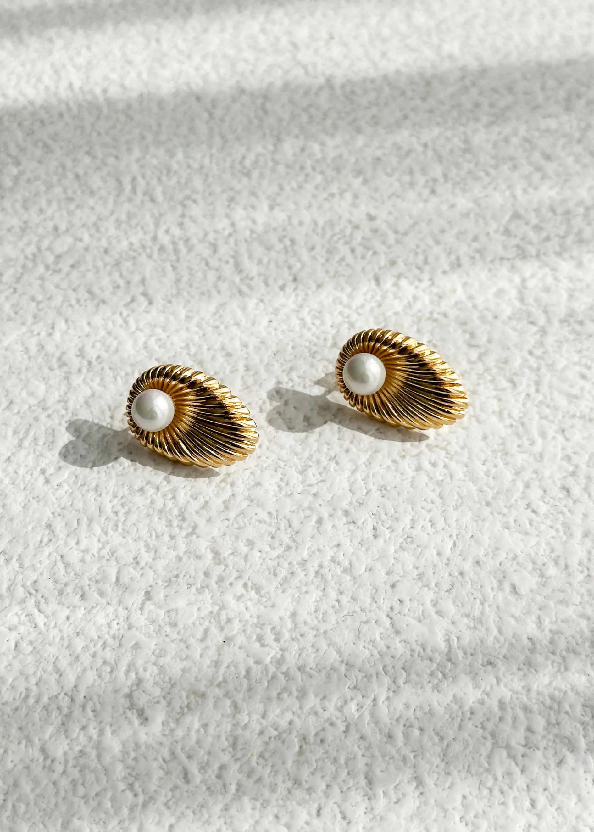 Kailey Pearl Earrings - Gold sold by Gingham & Heels product image thumbnail 4