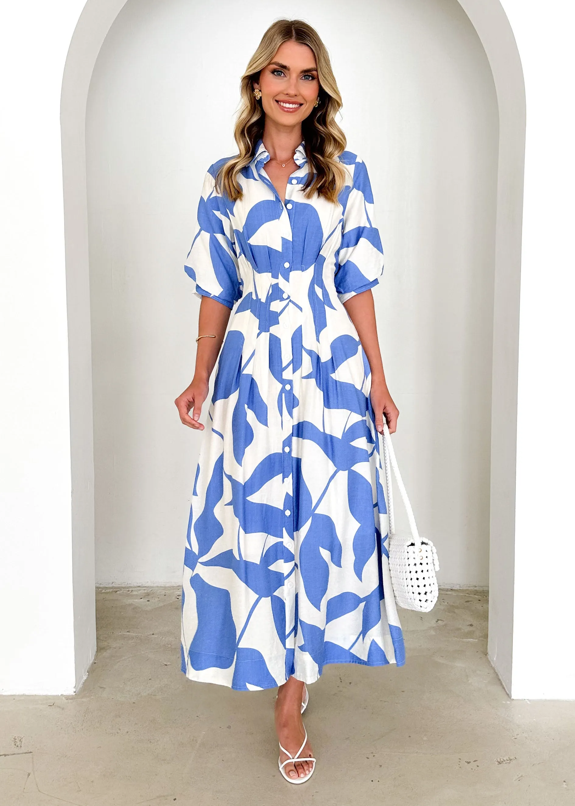 Hampton Midi Dress - Cornflower Blue sold by Gingham & Heels product image thumbnail 3
