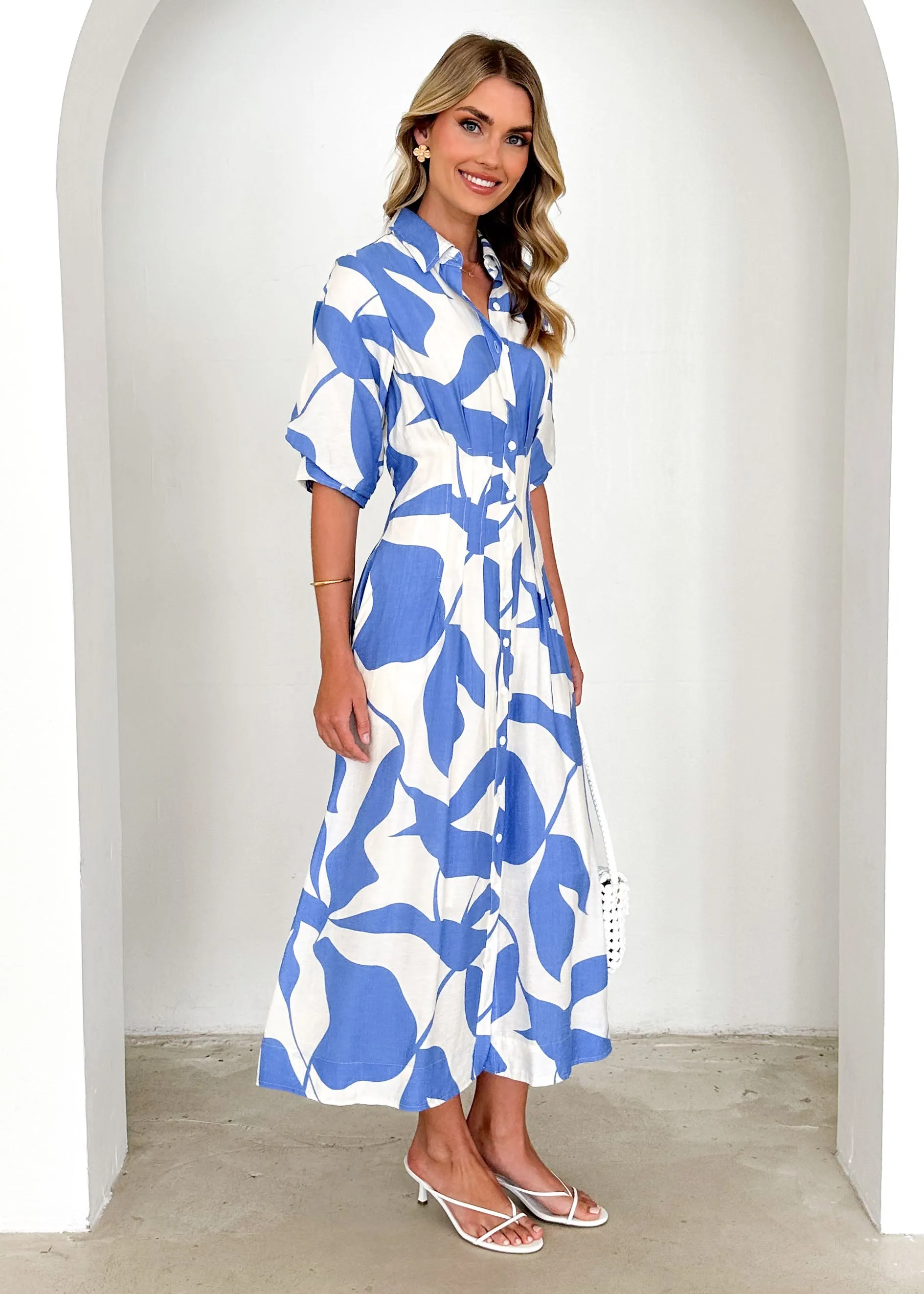 Hampton Midi Dress - Cornflower Blue sold by Gingham & Heels product image thumbnail 4