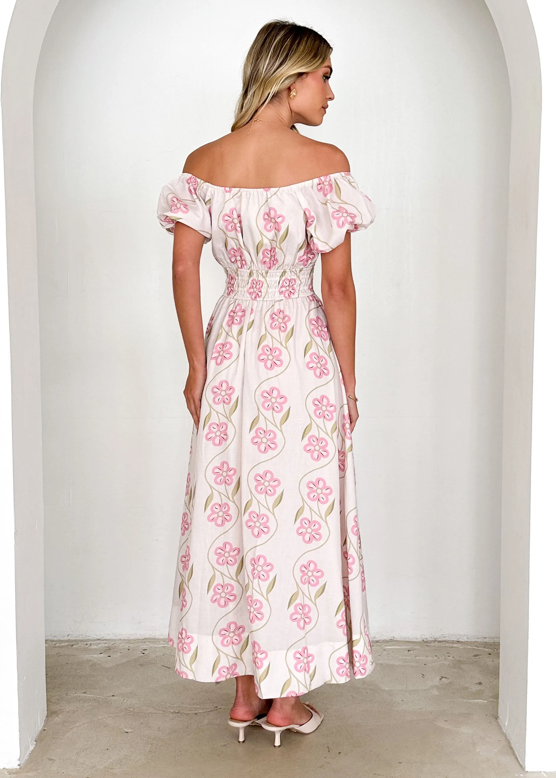 Maisie Maxi Dress - Blush Flowers sold by Gingham & Heels product image thumbnail 5