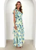Anrielle One Shoulder Maxi Dress - Lemon Flowers sold by Gingham & Heels