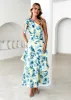 Anrielle One Shoulder Maxi Dress - Lemon Flowers sold by Gingham & Heels