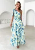 Anrielle One Shoulder Maxi Dress - Lemon Flowers sold by Gingham & Heels