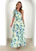 Anrielle One Shoulder Maxi Dress - Lemon Flowers sold by Gingham & Heels