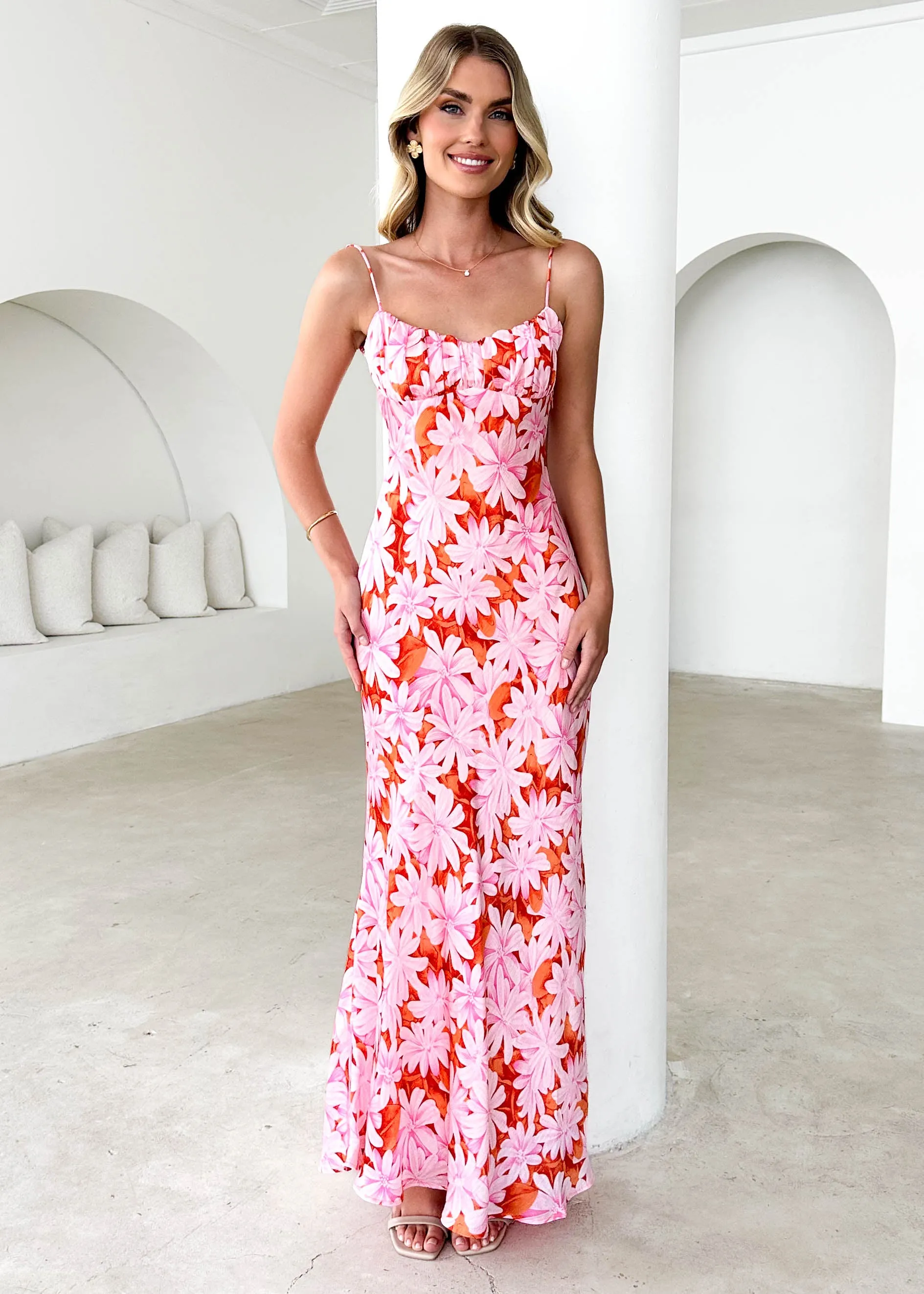 Cavalo Maxi Dress - Pink Flowers sold by Gingham & Heels product image thumbnail 2