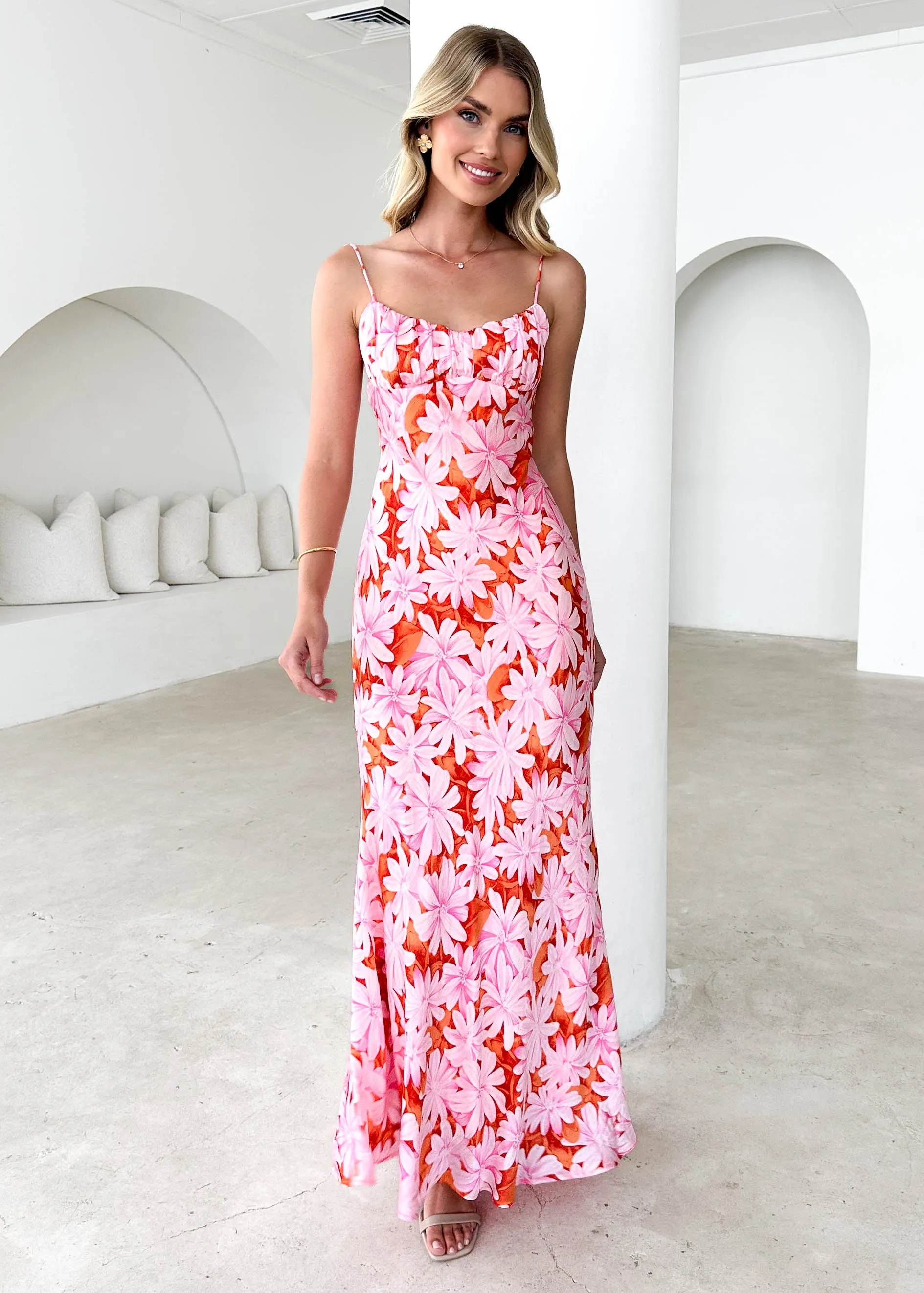 Cavalo Maxi Dress - Pink Flowers sold by Gingham & Heels