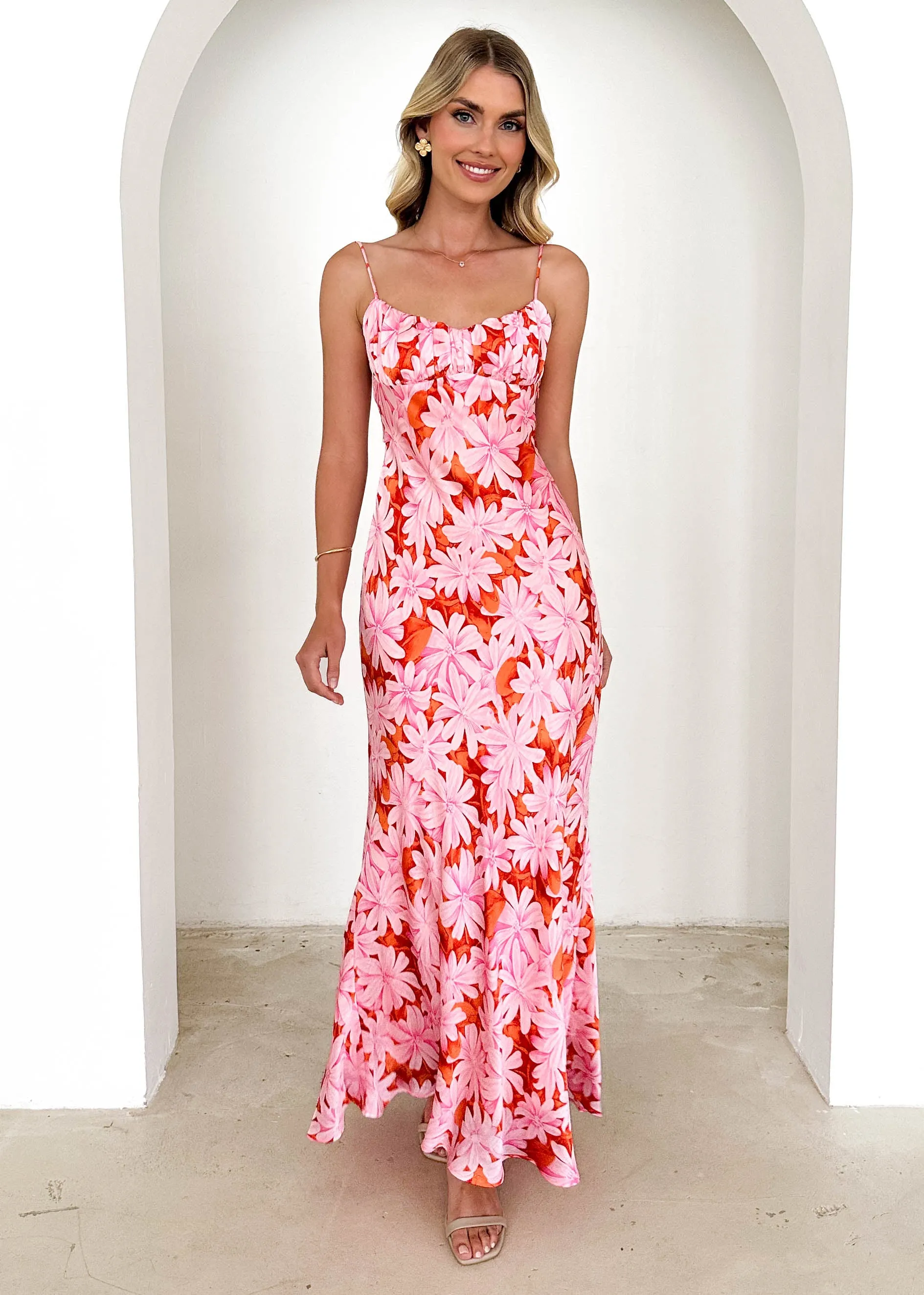 Cavalo Maxi Dress - Pink Flowers sold by Gingham & Heels product image thumbnail 3