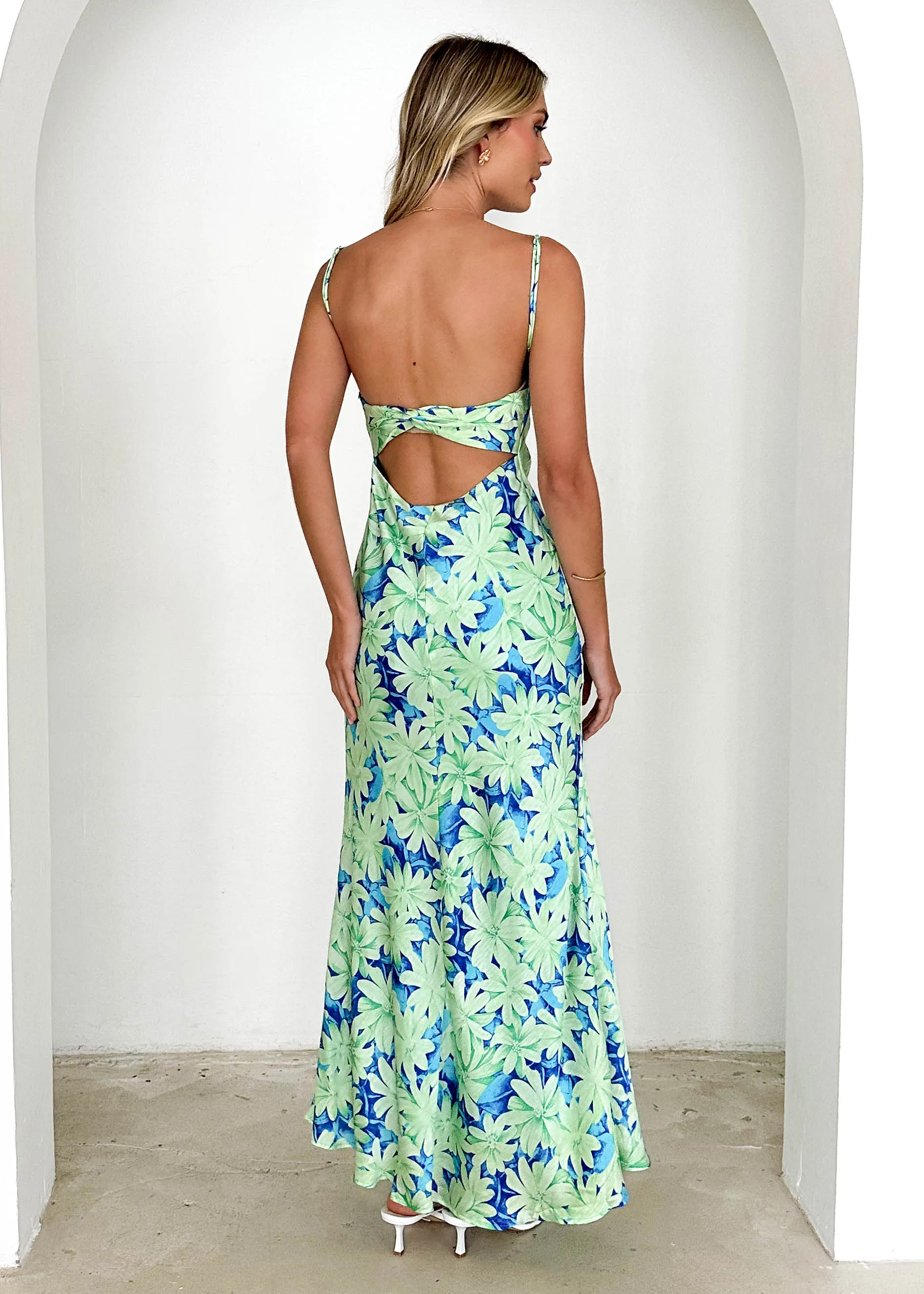 Cavalo Maxi Dress - Lime Flowers sold by Gingham & Heels product image thumbnail 5