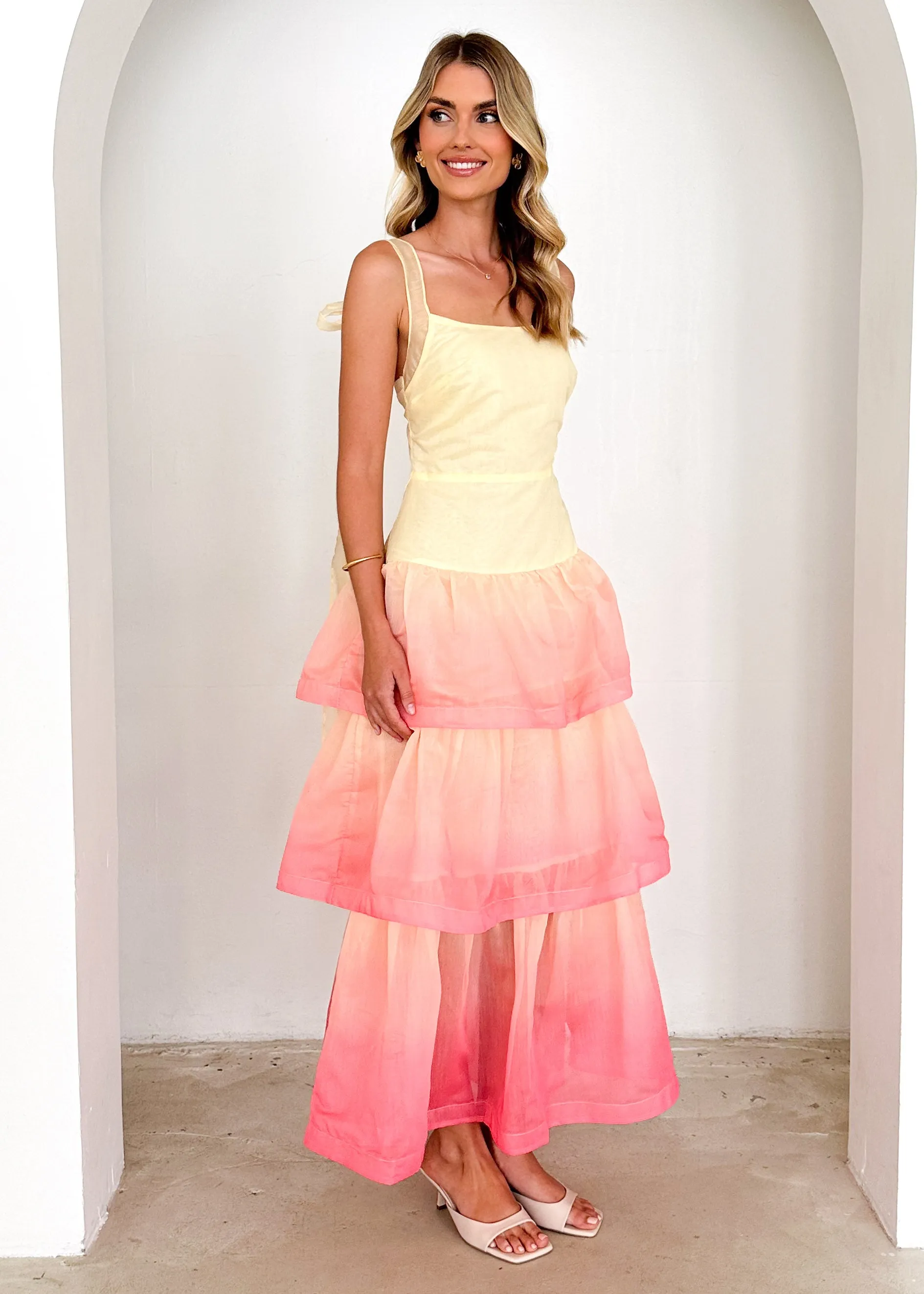 Orlando Maxi Dress - Lemon Ombre sold by Gingham & Heels product image thumbnail 4