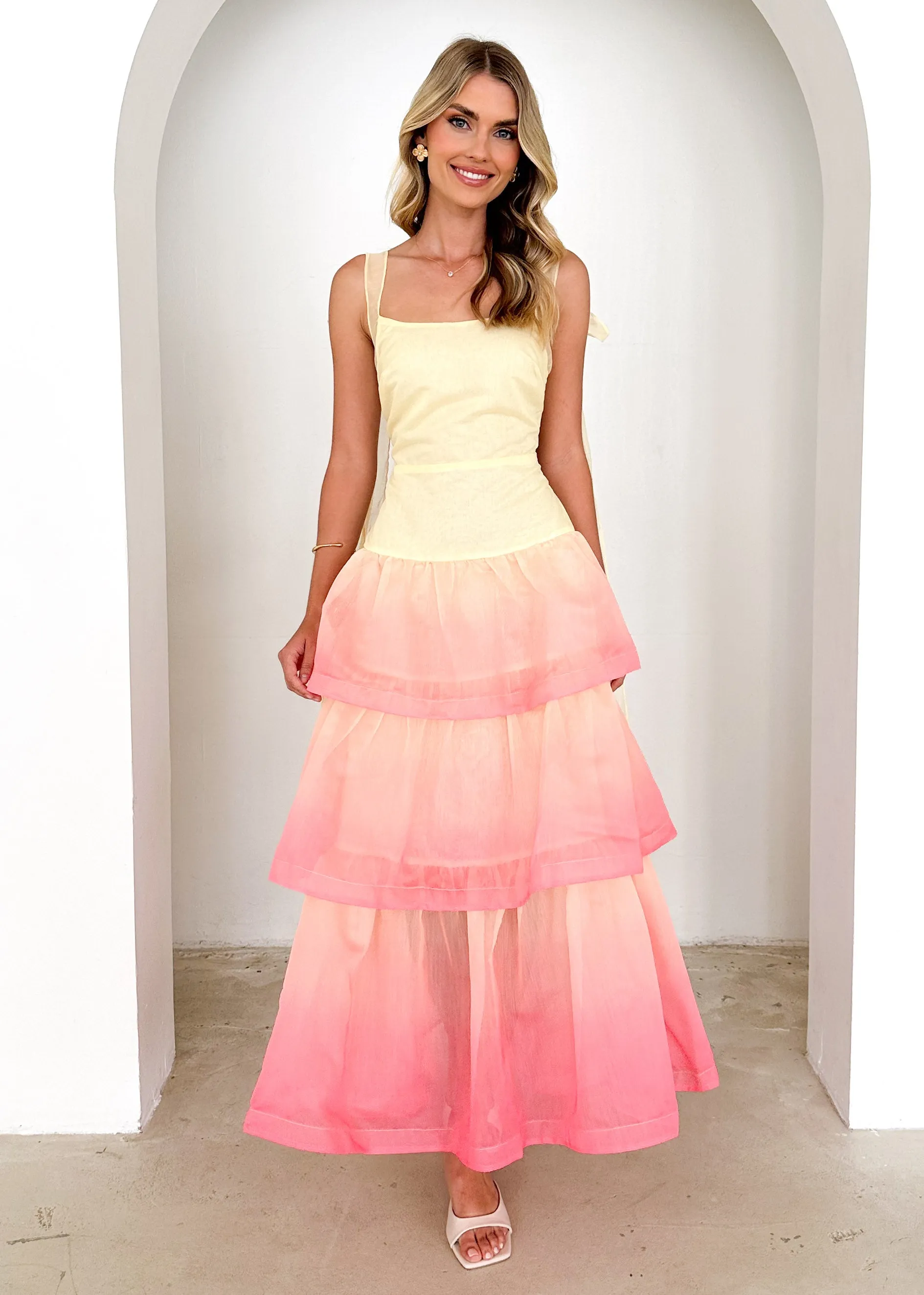 Orlando Maxi Dress - Lemon Ombre sold by Gingham & Heels product image thumbnail 3