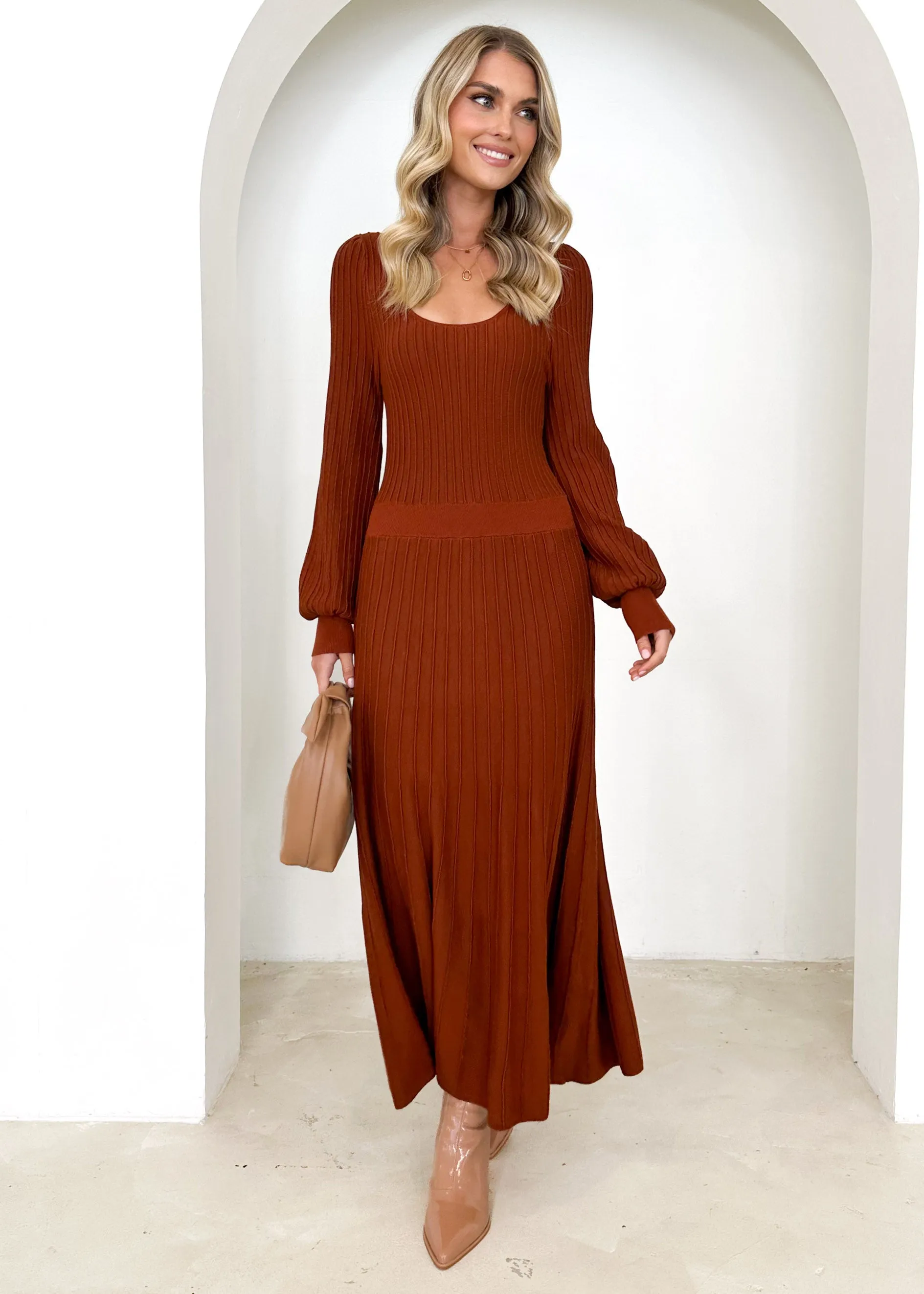 Orlah Knit Midi Dress - Mulberry sold by Gingham & Heels product image thumbnail 3