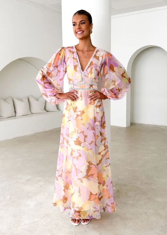 Fontana Midi Dress - Lemon Myrtle sold by Gingham & Heels