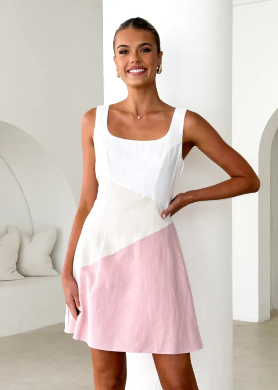 Lana Dress - Pink Splice sold by Gingham & Heels