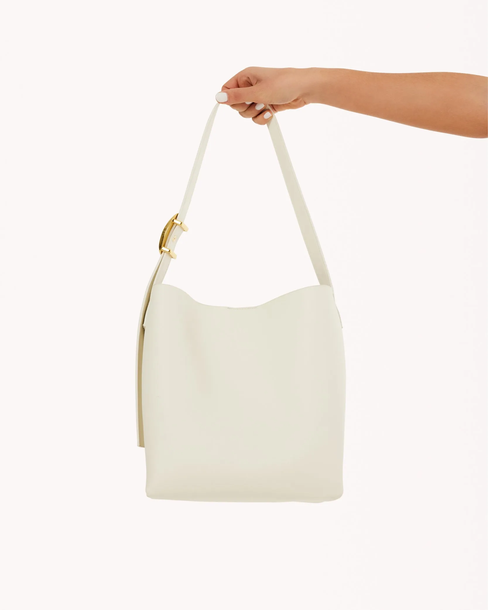 Francesca Shoulder Bag - White sold by Gingham & Heels