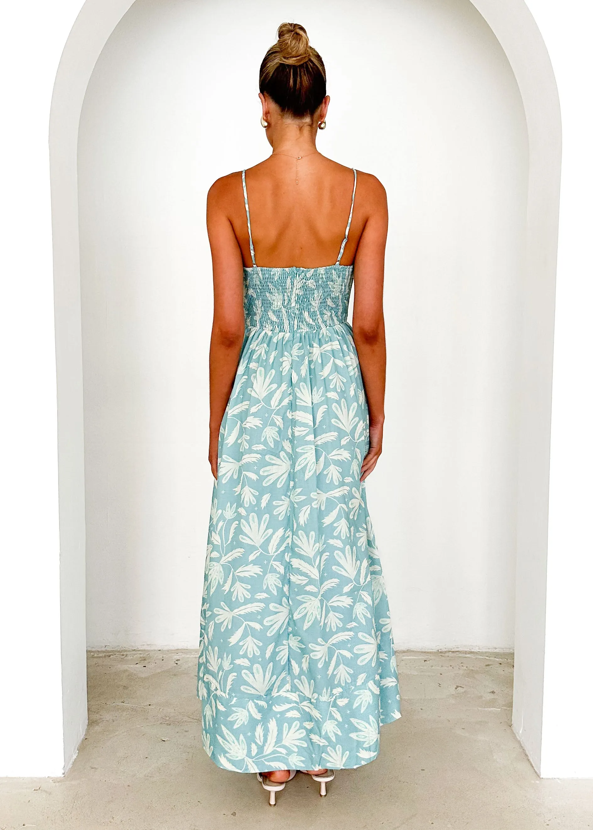 Madrid Maxi Dress - Blue Abstract sold by Gingham & Heels product image thumbnail 5